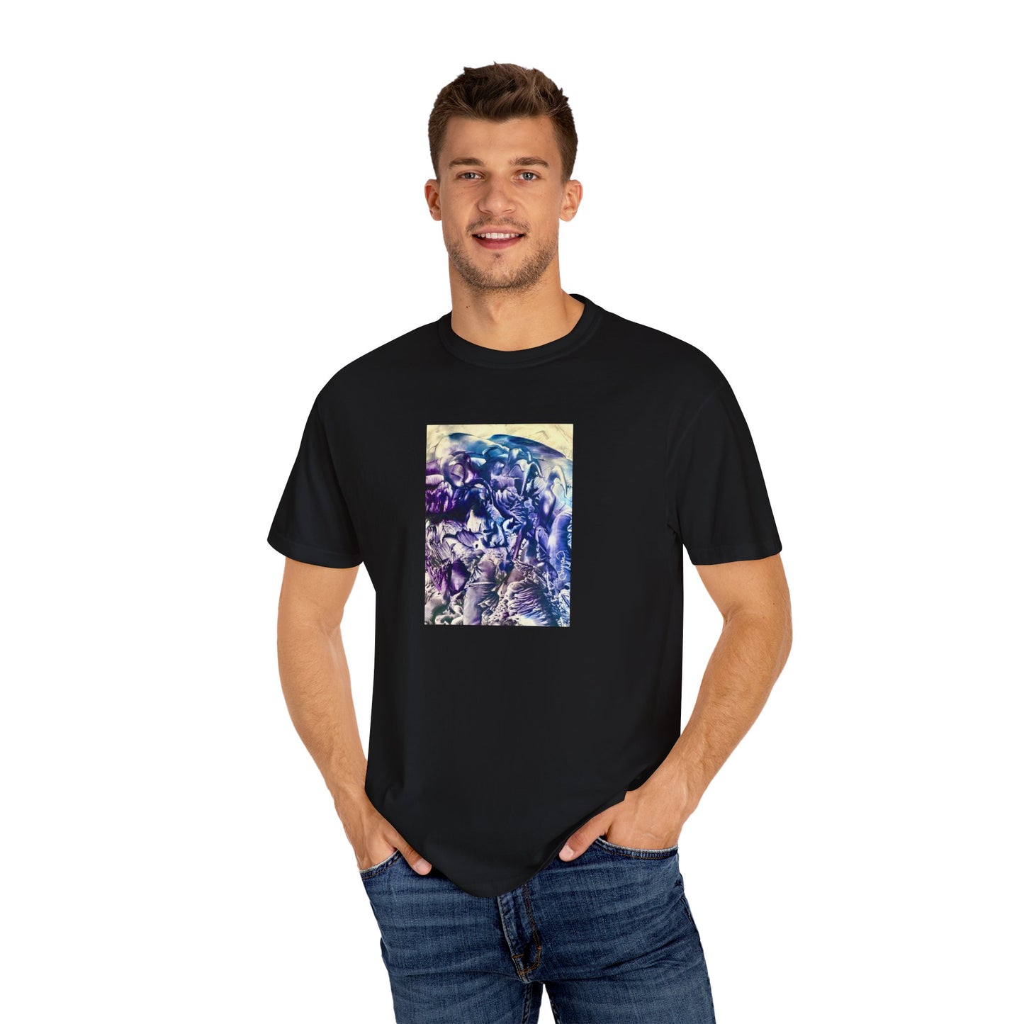 Unisex Garment-Dyed T-shirt, Flood, Art Design by Sincthus