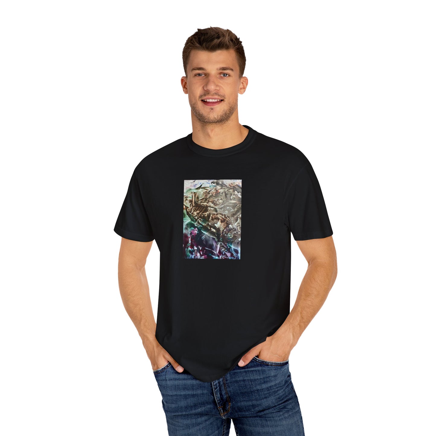 Unisex Garment-Dyed T-shirt, Adventure, Art Design by Sincthus