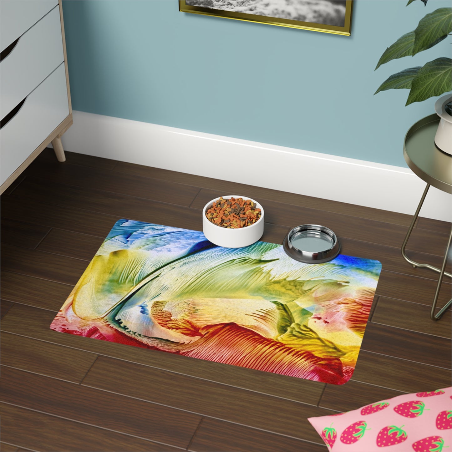 Elegant Pet Food Mat, Earth, Art Design by Sincthus