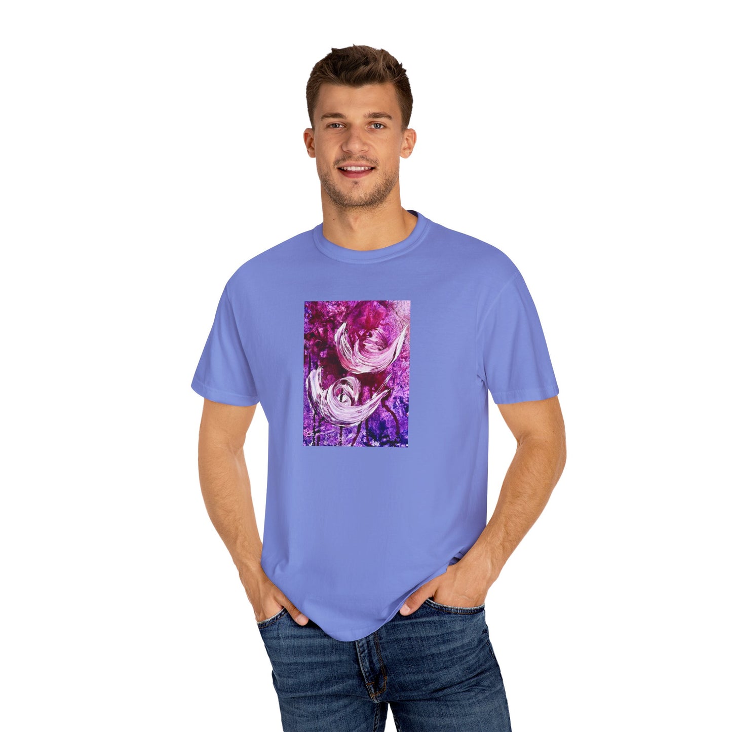 Unisex Garment-Dyed T-shirt, Love Path, Art Design by Sincthus