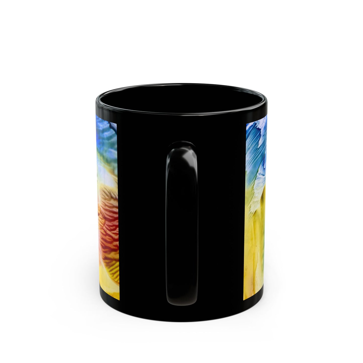 Black Ceramic Mug, Earth, Art Design by Sincthus