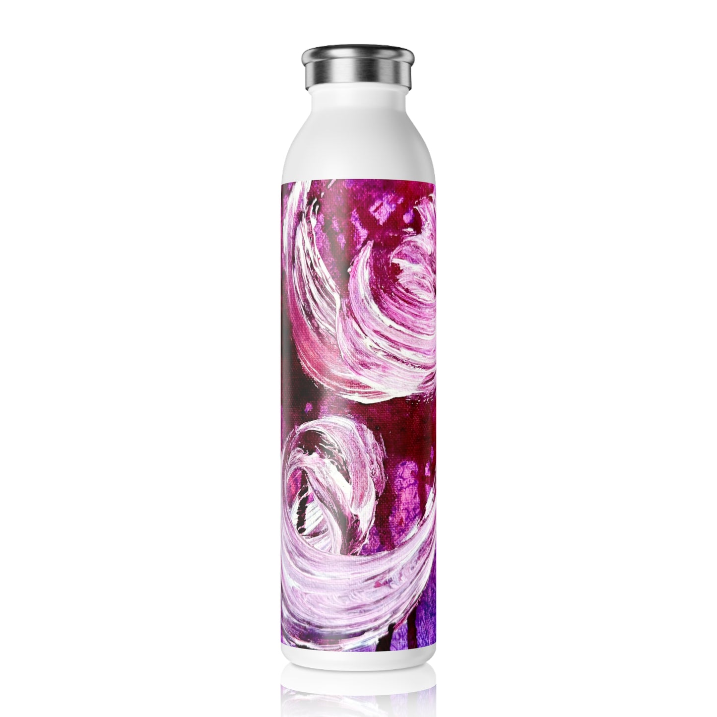 Stylish Slim Water Bottle, Love Path, Art Design by Sincthus