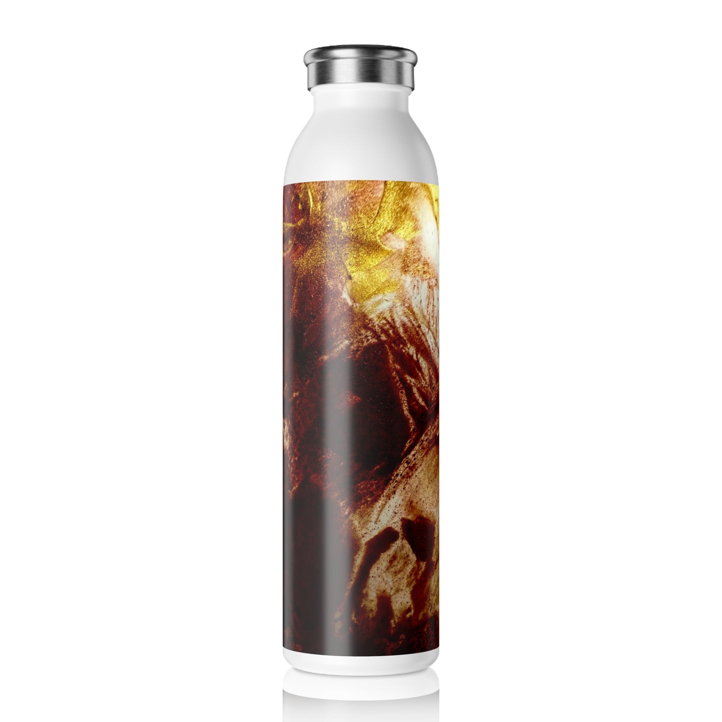 Stylish Slim Water Bottle, Autumn, Art Design by Sincthus