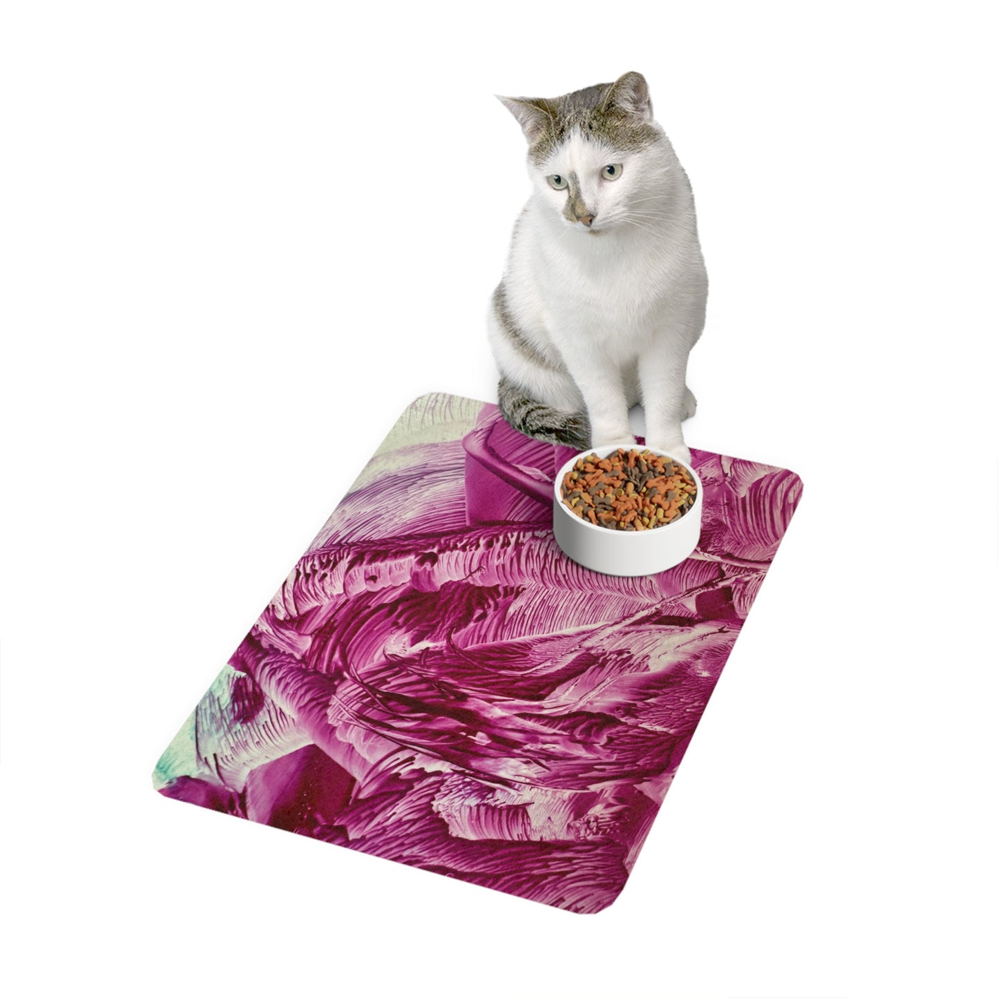 Elegant Pet Food Mat, Day walk, Art Design by Sincthus