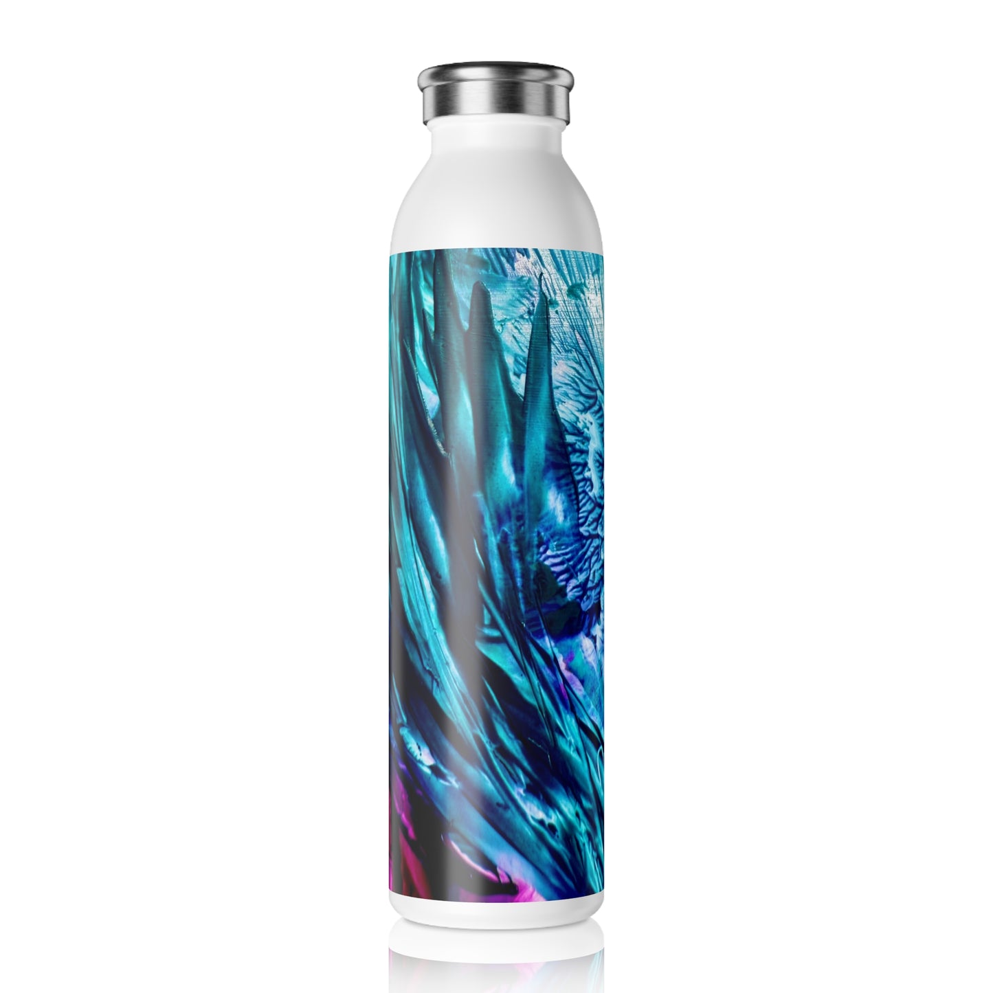 Stylish Slim Water Bottle, Beautiful, Art Design by Sincthus