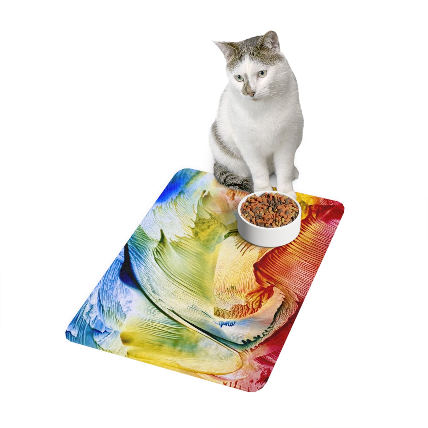 Elegant Pet Food Mat, Earth, Art Design by Sincthus