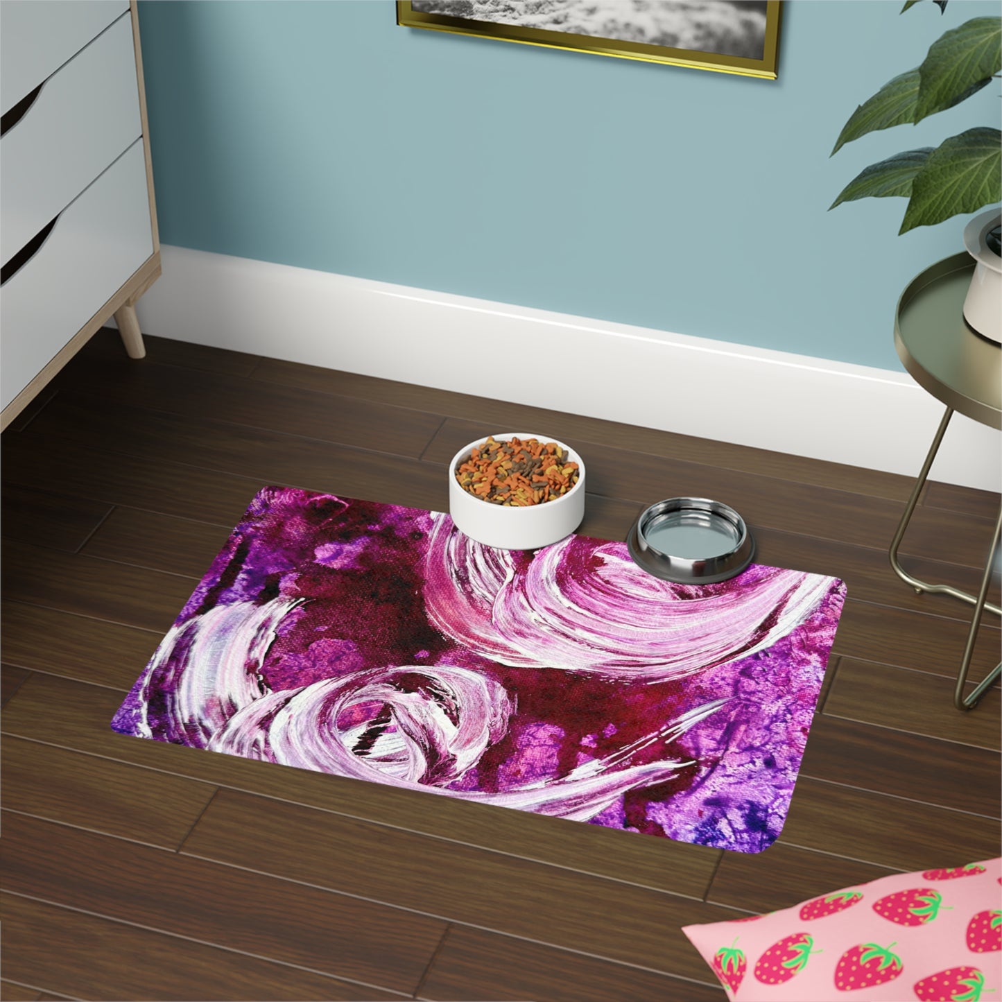 Elegant Pet Food Mat, Love Path, Art Design by Sincthus