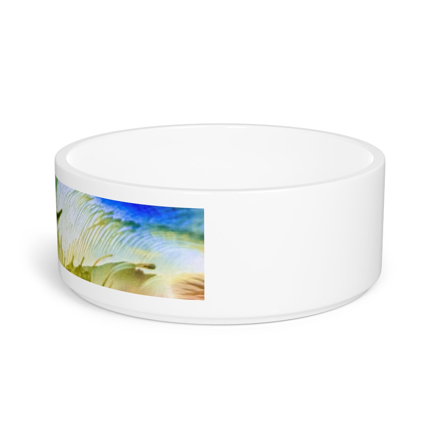 Rustic Pet Bowl for Dogs and Cats, Earth, Art Design by Sincthus
