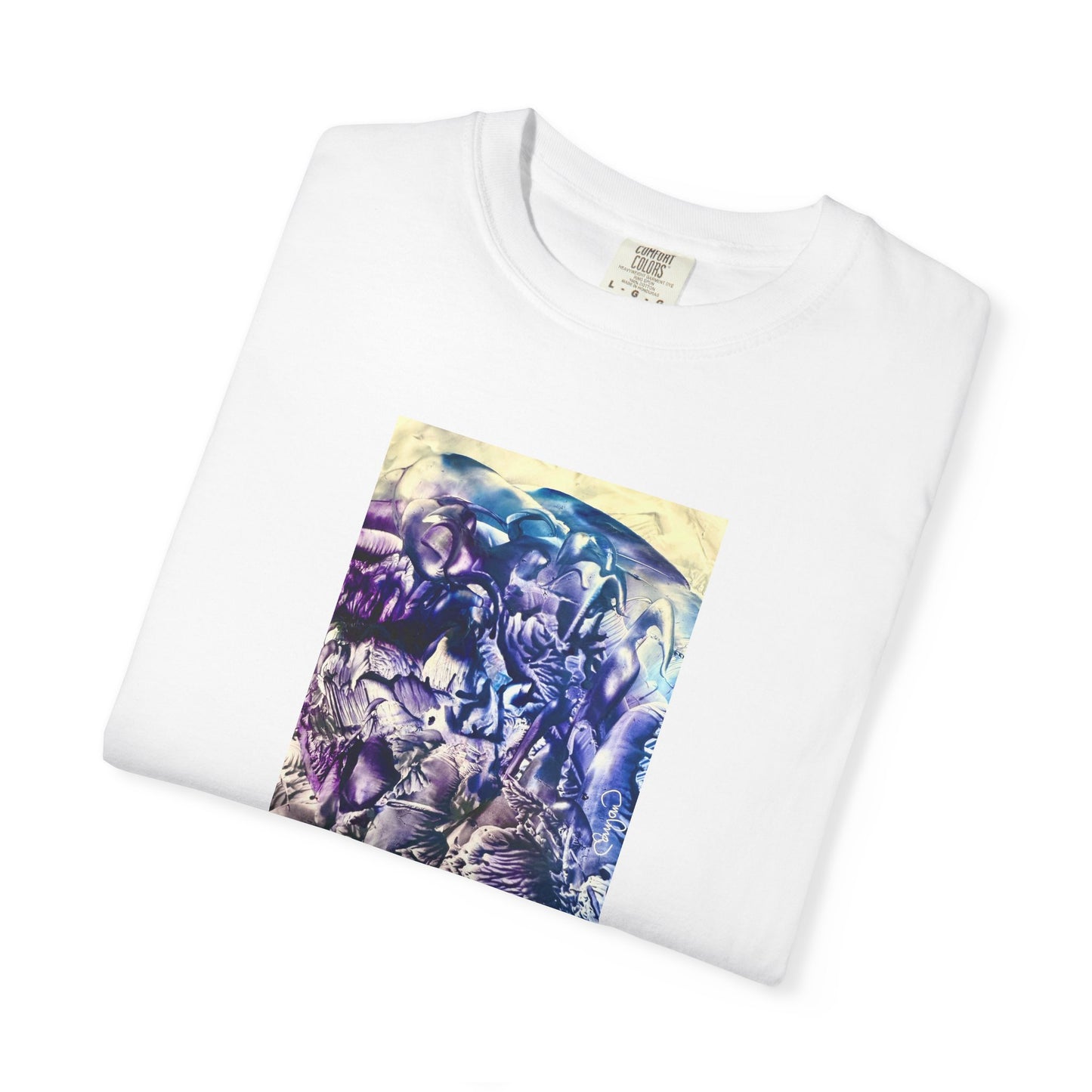 Unisex Garment-Dyed T-shirt, Flood, Art Design by Sincthus