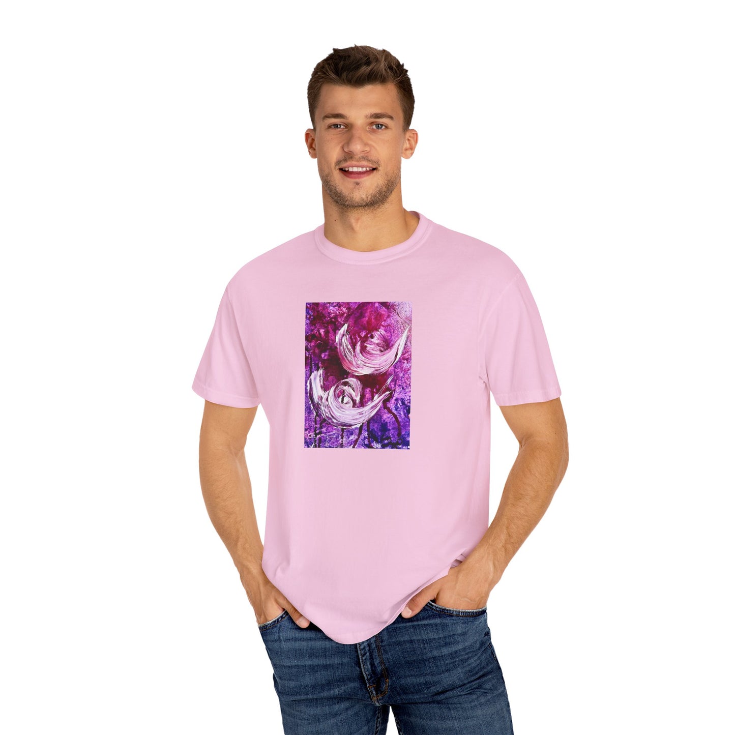Unisex Garment-Dyed T-shirt, Love Path, Art Design by Sincthus