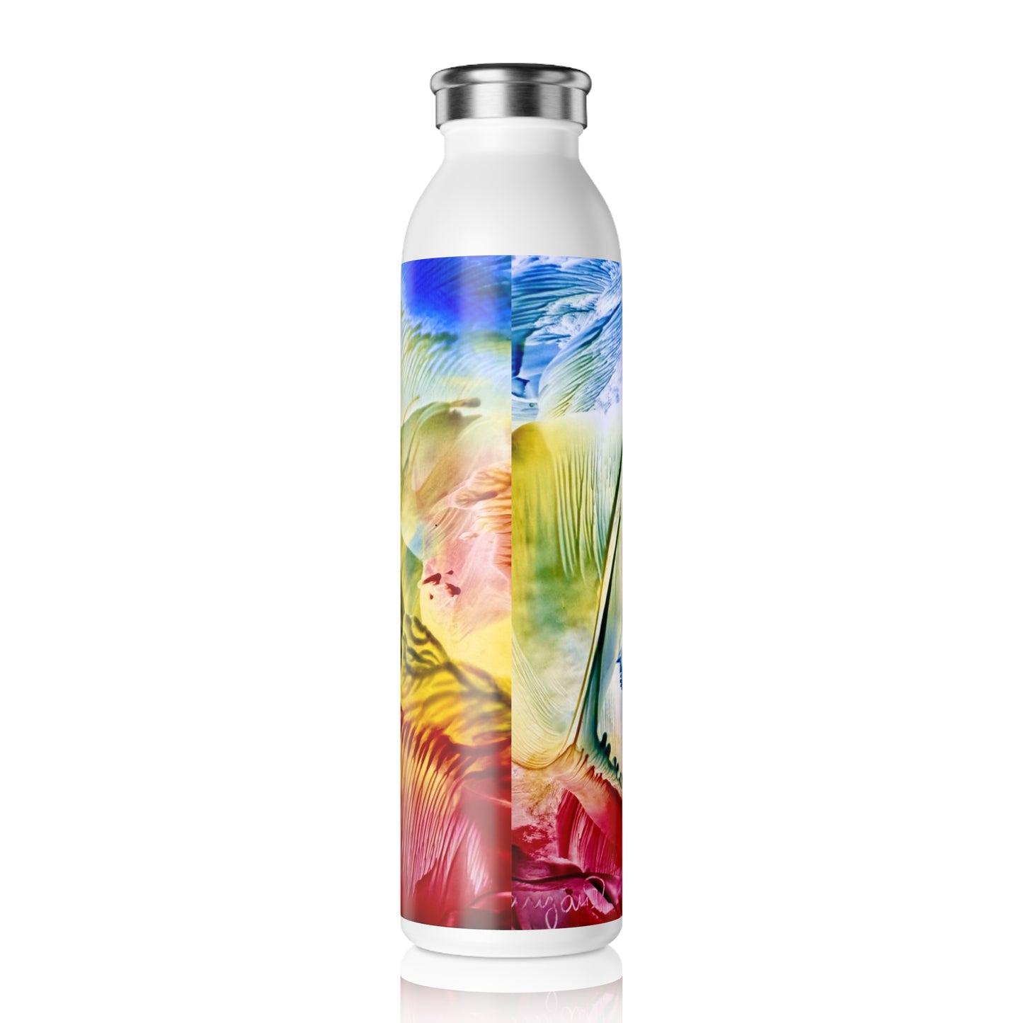 Stylish Slim Water Bottle, Earth, Art Design by Sincthus