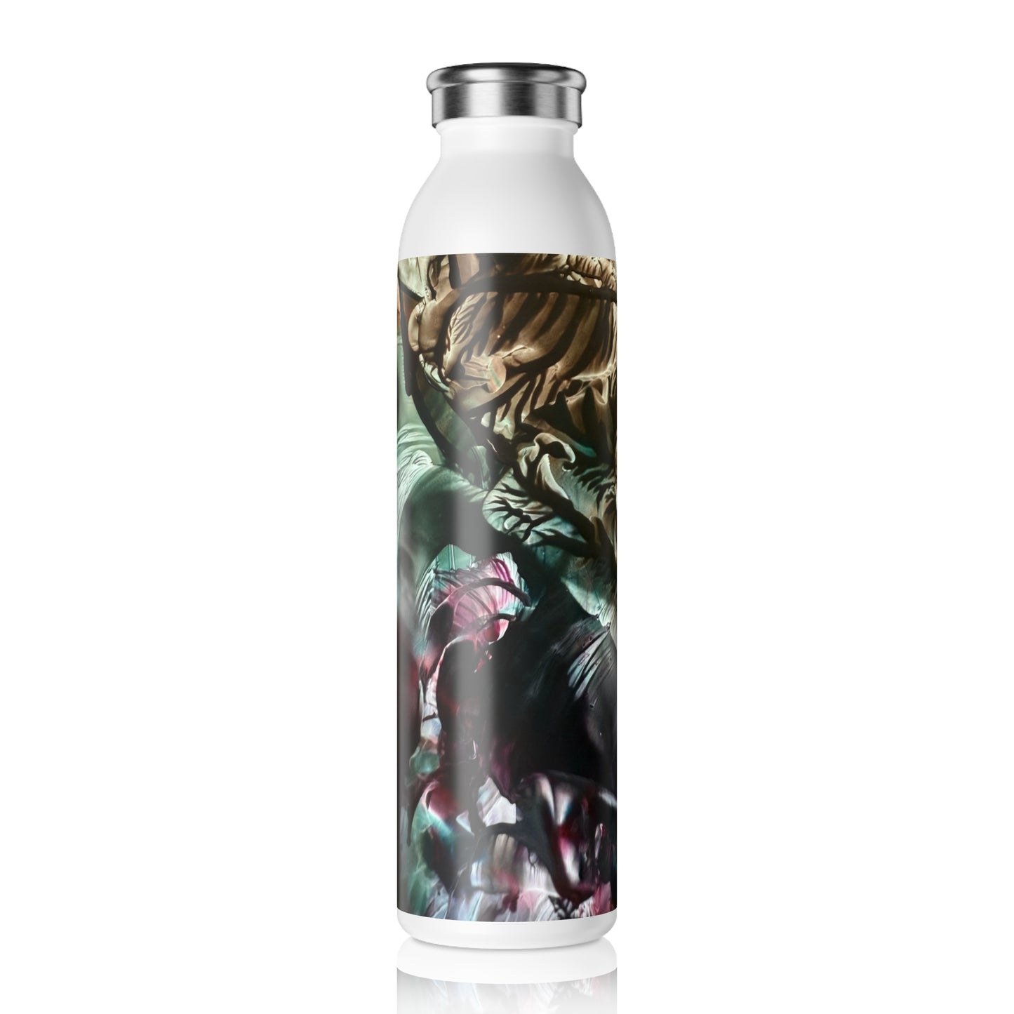 Stylish Slim Water Bottle, Adventure, Art Design by Sincthus