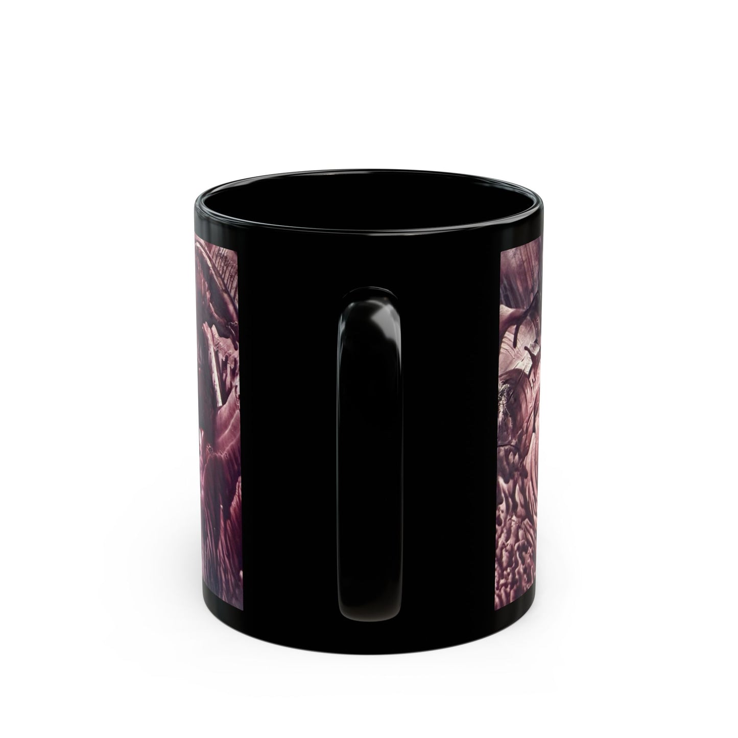 Black Ceramic Mug, Wild Life, Art Design by Sincthus