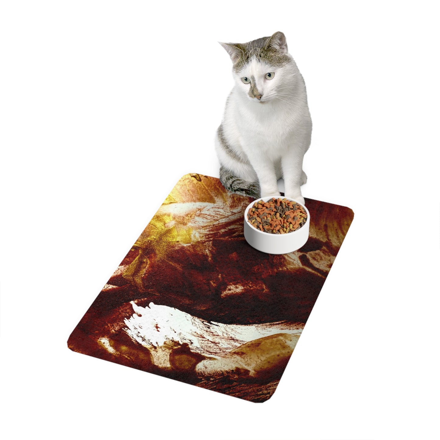 Elegant Pet Food Mat, Autumn, Art Design by Sincthus