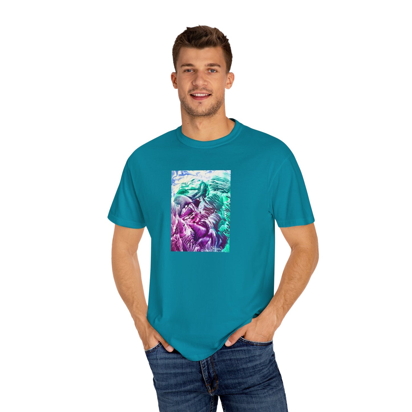 Unisex Garment-Dyed T-shirt, Bloom, Art Design by Sincthus