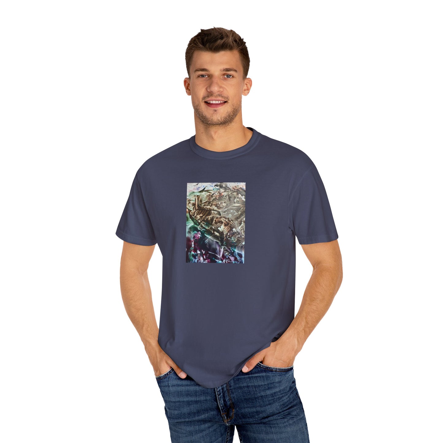 Unisex Garment-Dyed T-shirt, Adventure, Art Design by Sincthus