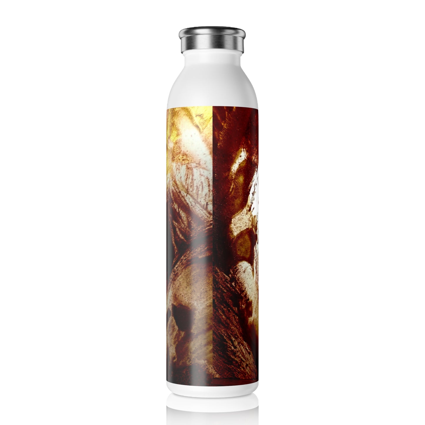 Stylish Slim Water Bottle, Autumn, Art Design by Sincthus