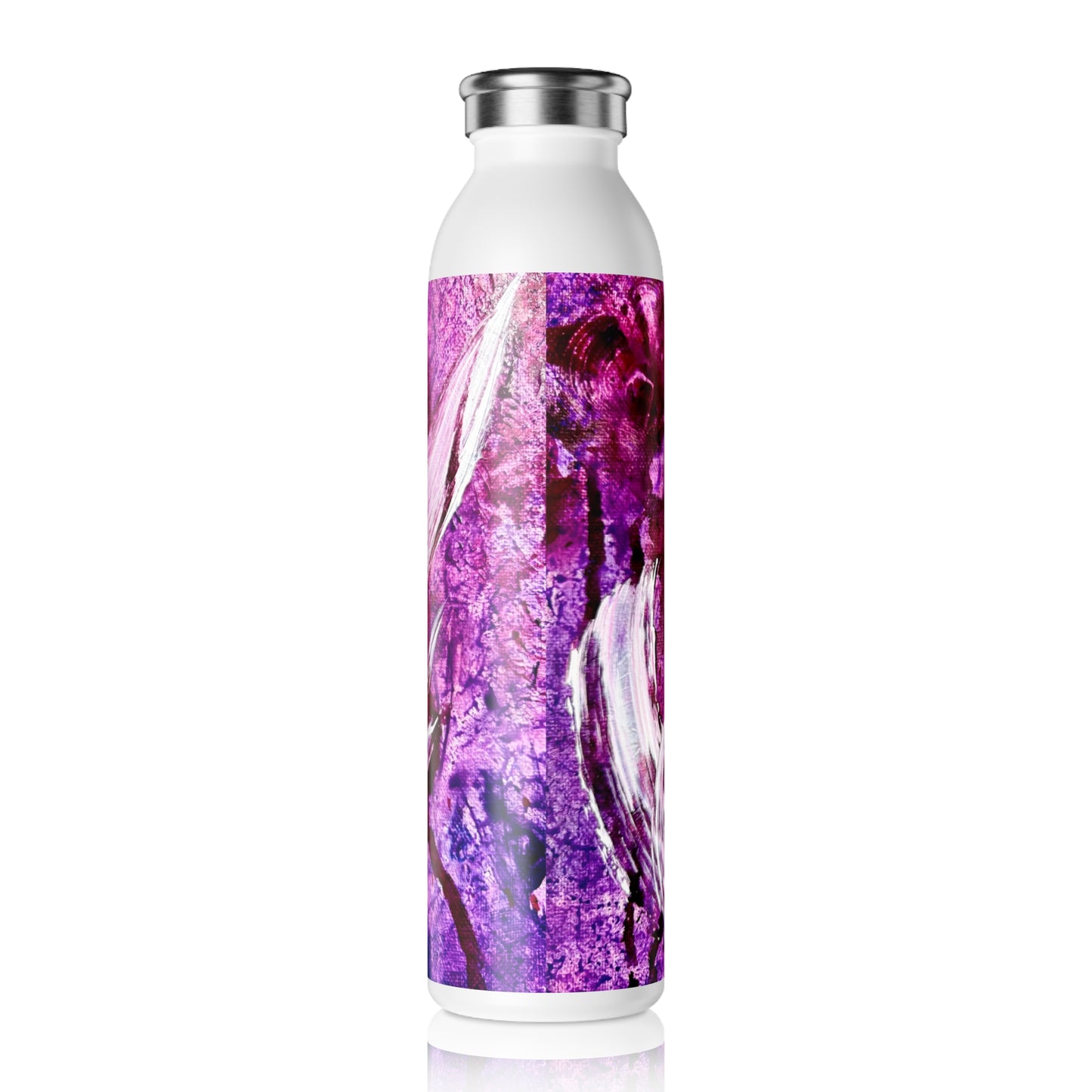 Stylish Slim Water Bottle, Love Path, Art Design by Sincthus