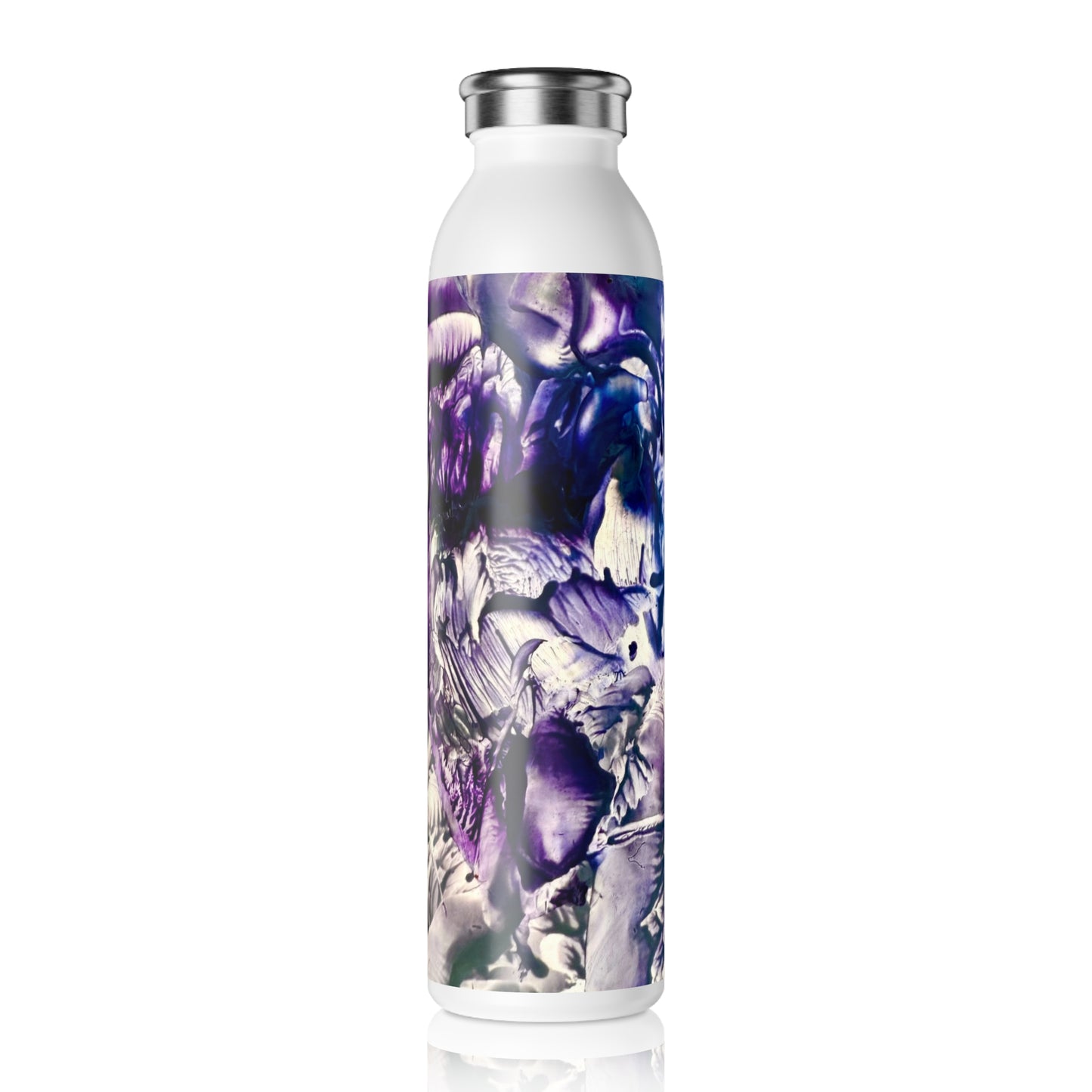 Stylish Slim Water Bottle, Flood, Art Design by Sincthus