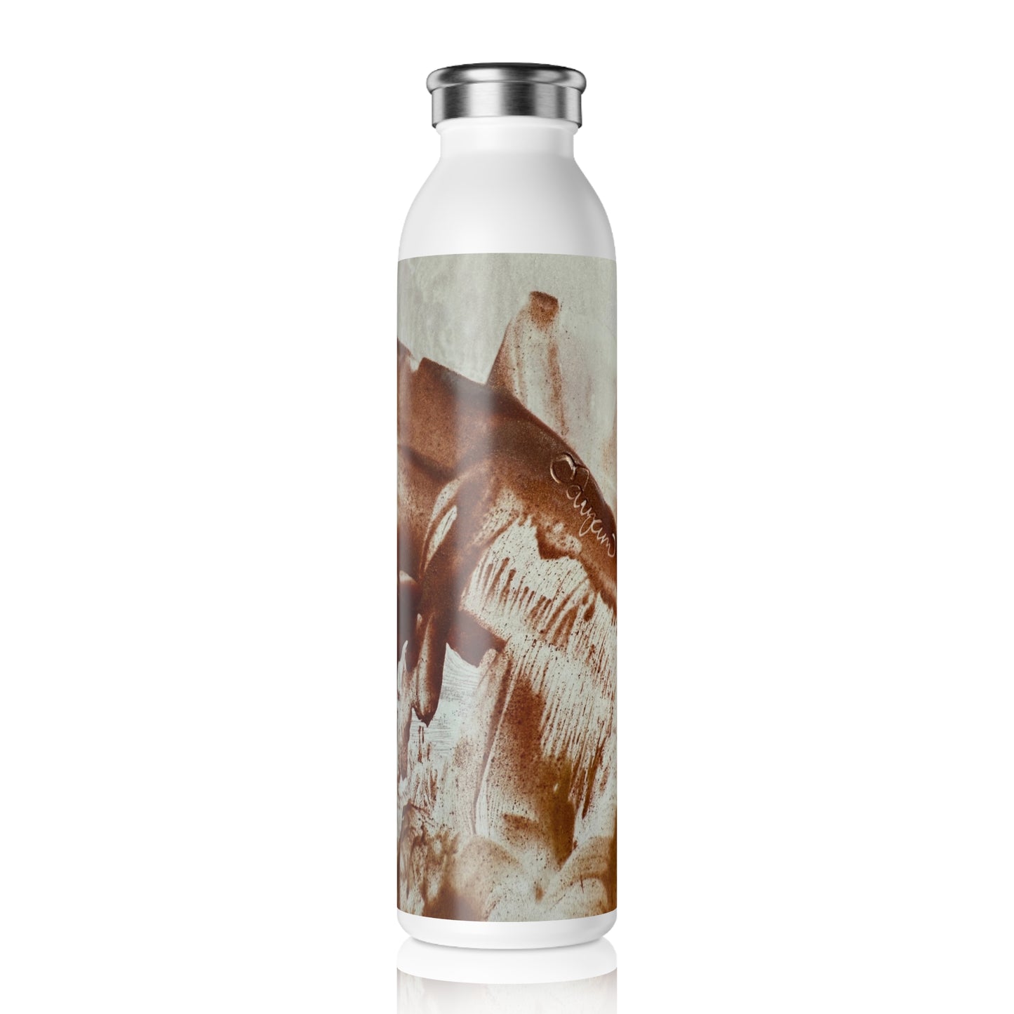 Stylish Slim Water Bottle, Together, Art Design by Sincthus