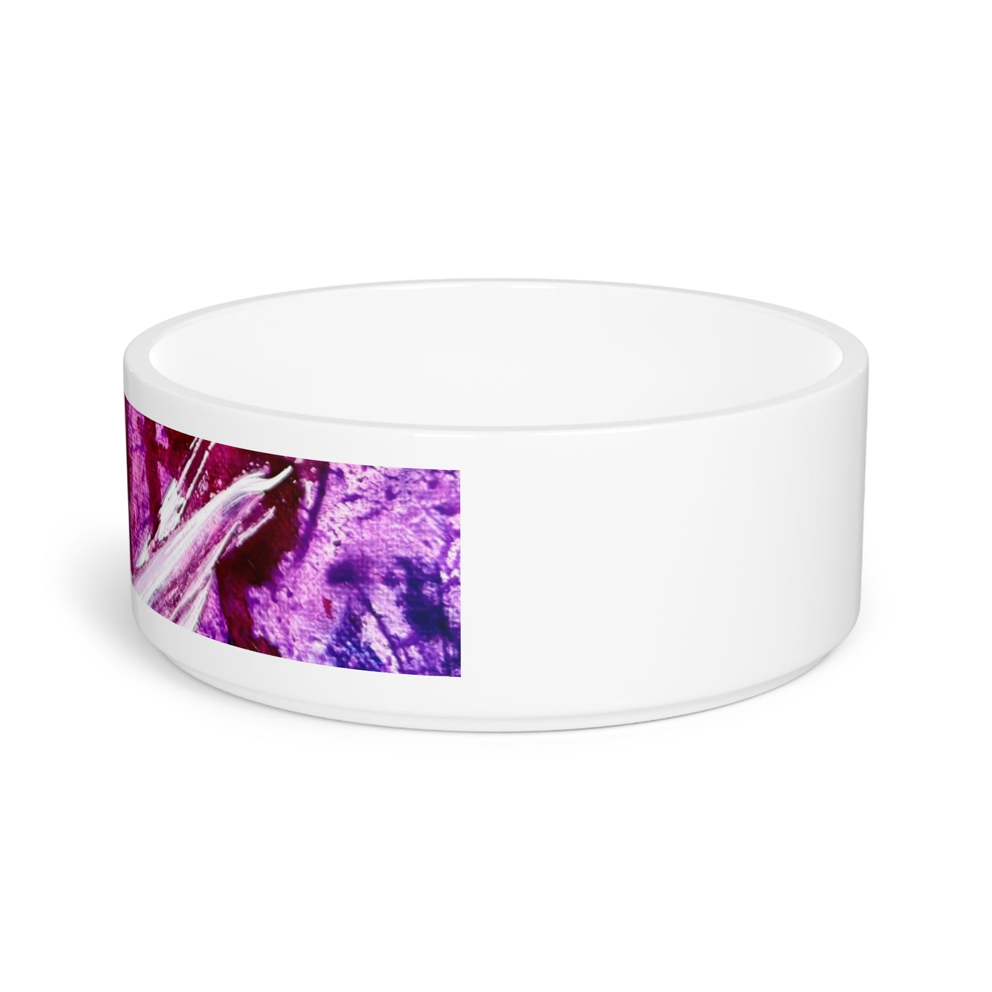 Rustic Pet Bowl for Dogs and Cats, Love Path, Art Design by Sincthus
