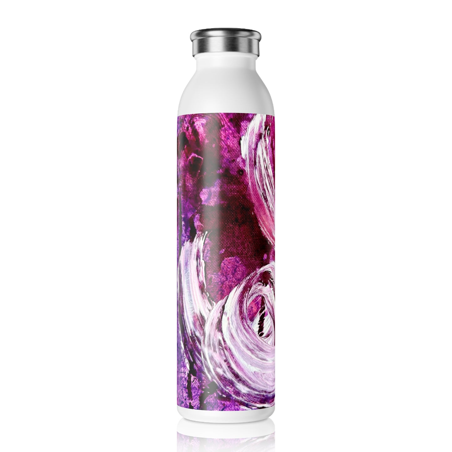 Stylish Slim Water Bottle, Love Path, Art Design by Sincthus