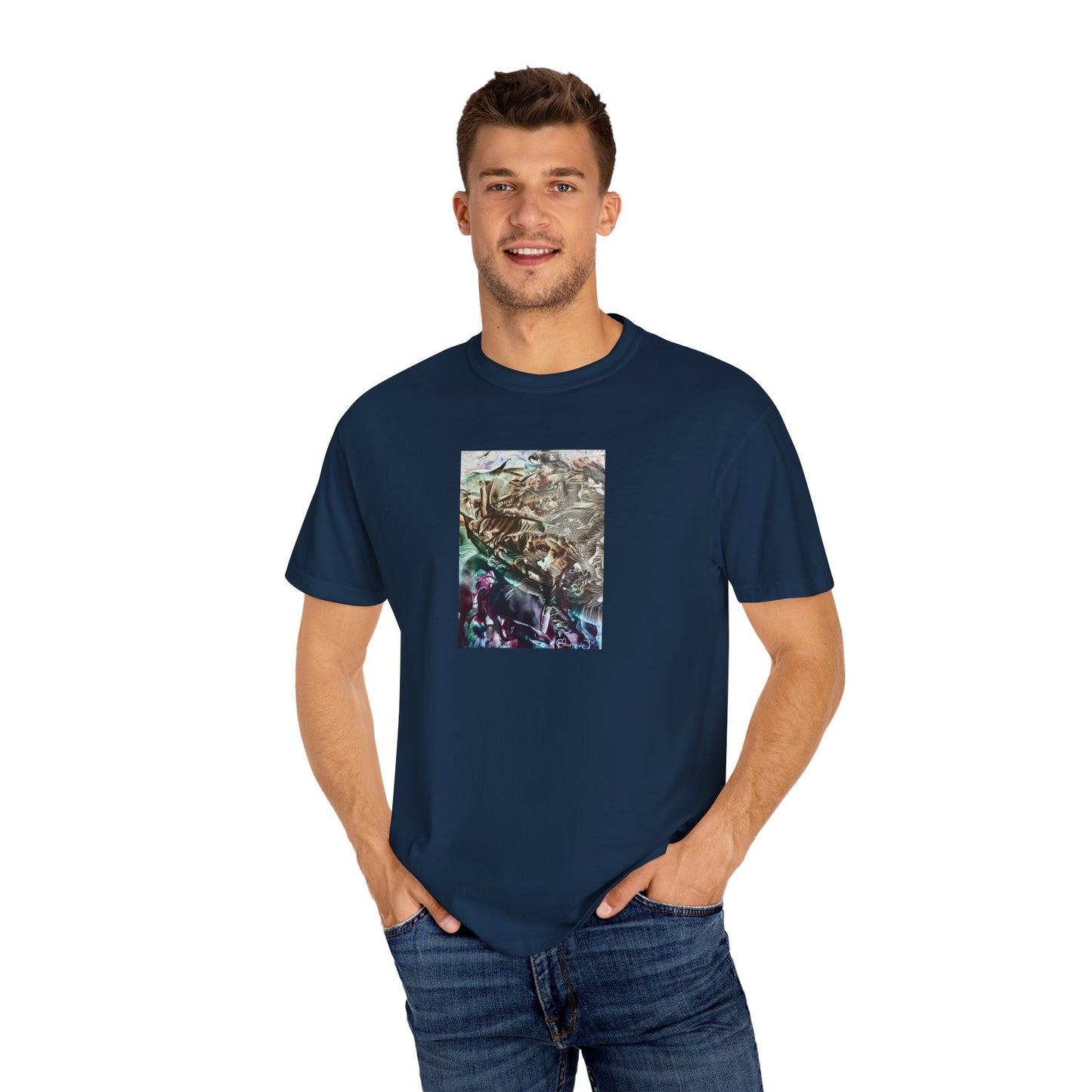 Unisex Garment-Dyed T-shirt, Adventure, Art Design by Sincthus