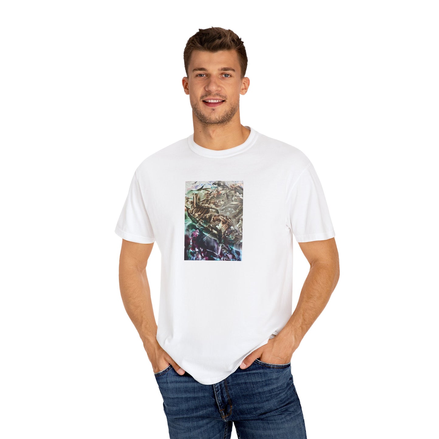 Unisex Garment-Dyed T-shirt, Adventure, Art Design by Sincthus
