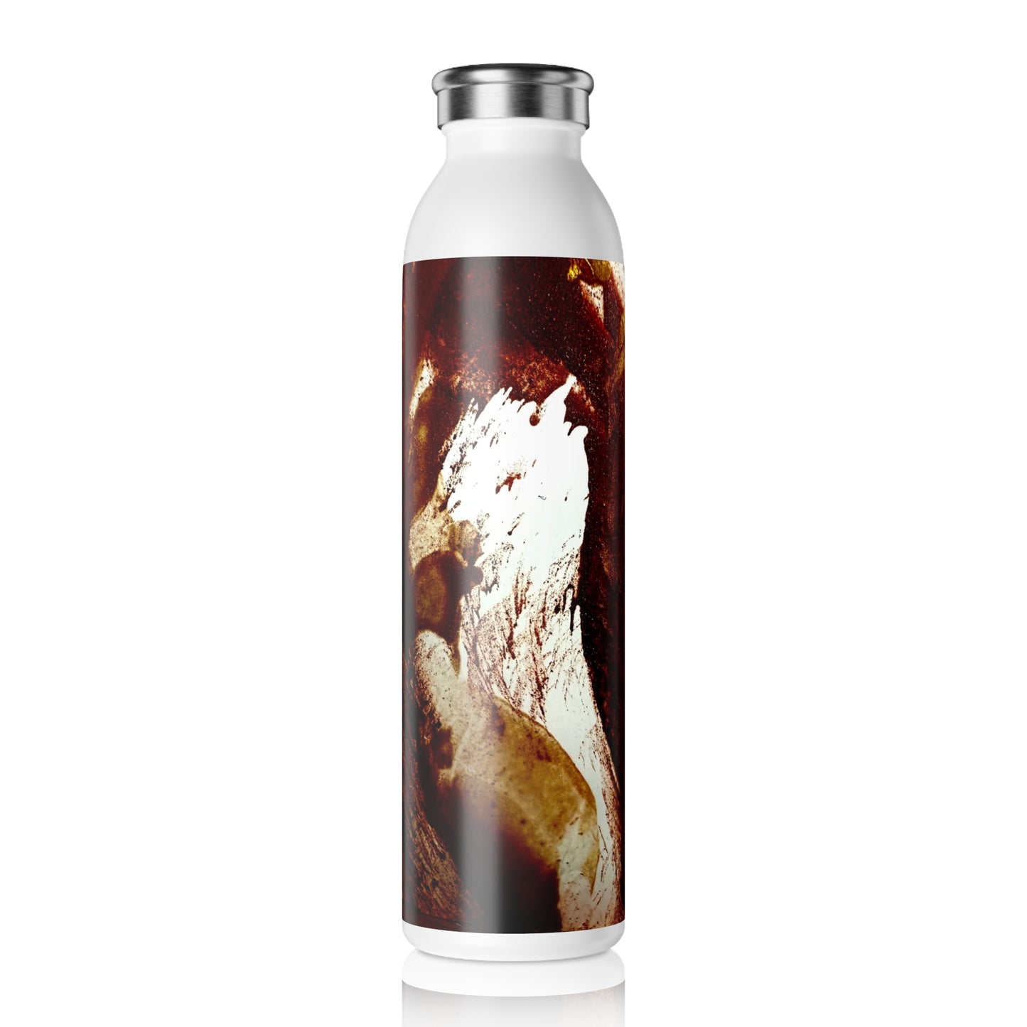 Stylish Slim Water Bottle, Autumn, Art Design by Sincthus