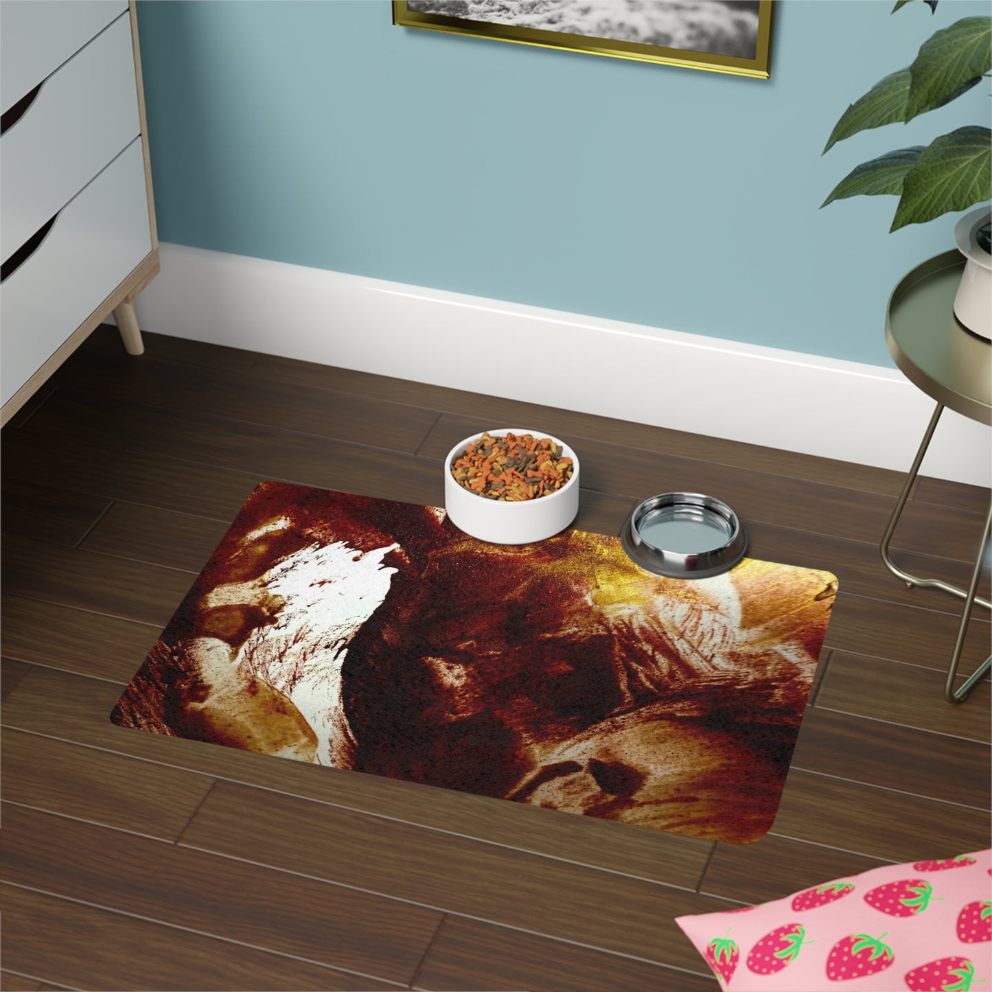 Elegant Pet Food Mat, Autumn, Art Design by Sincthus