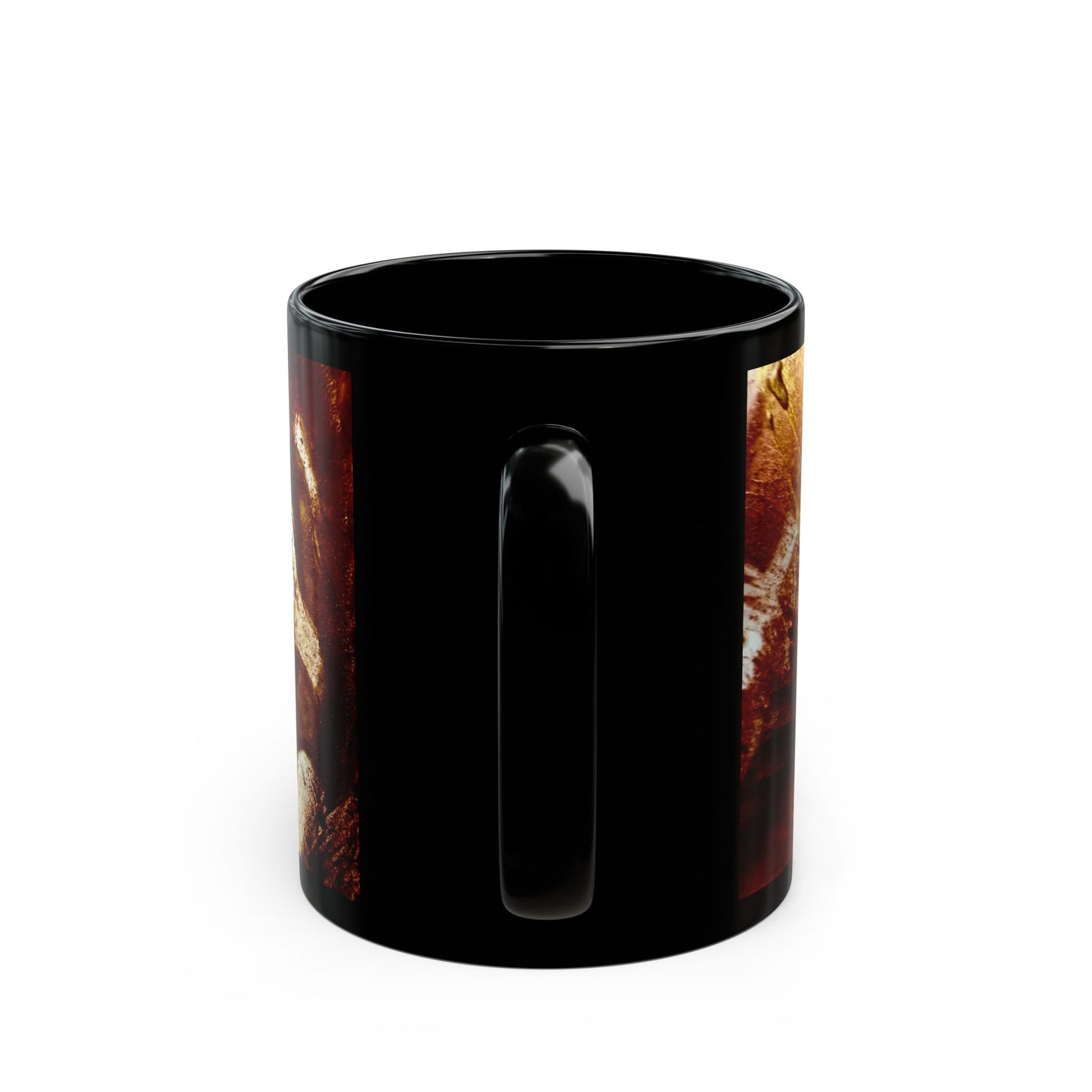 Black Ceramic Mug, Autumn, Art Design by Sincthus