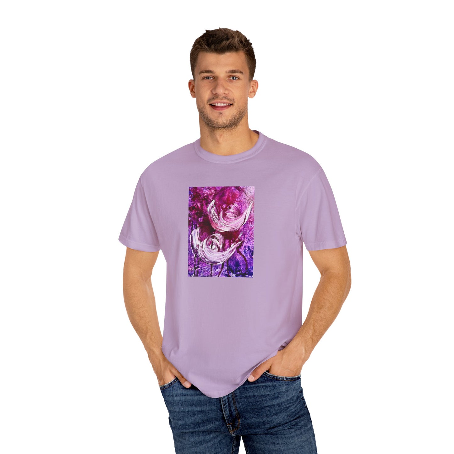 Unisex Garment-Dyed T-shirt, Love Path, Art Design by Sincthus