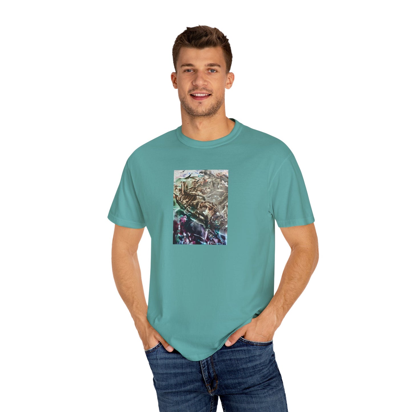 Unisex Garment-Dyed T-shirt, Adventure, Art Design by Sincthus