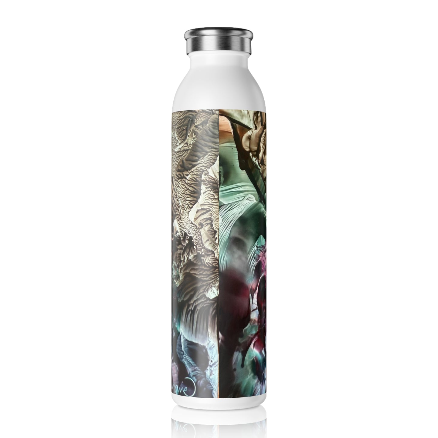 Stylish Slim Water Bottle, Adventure, Art Design by Sincthus