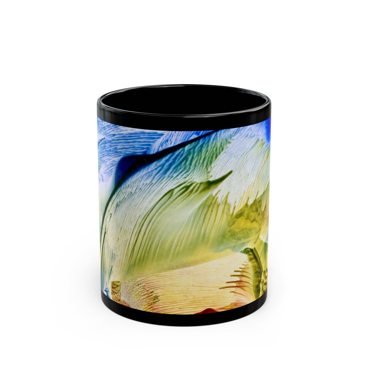 Black Ceramic Mug, Earth, Art Design by Sincthus
