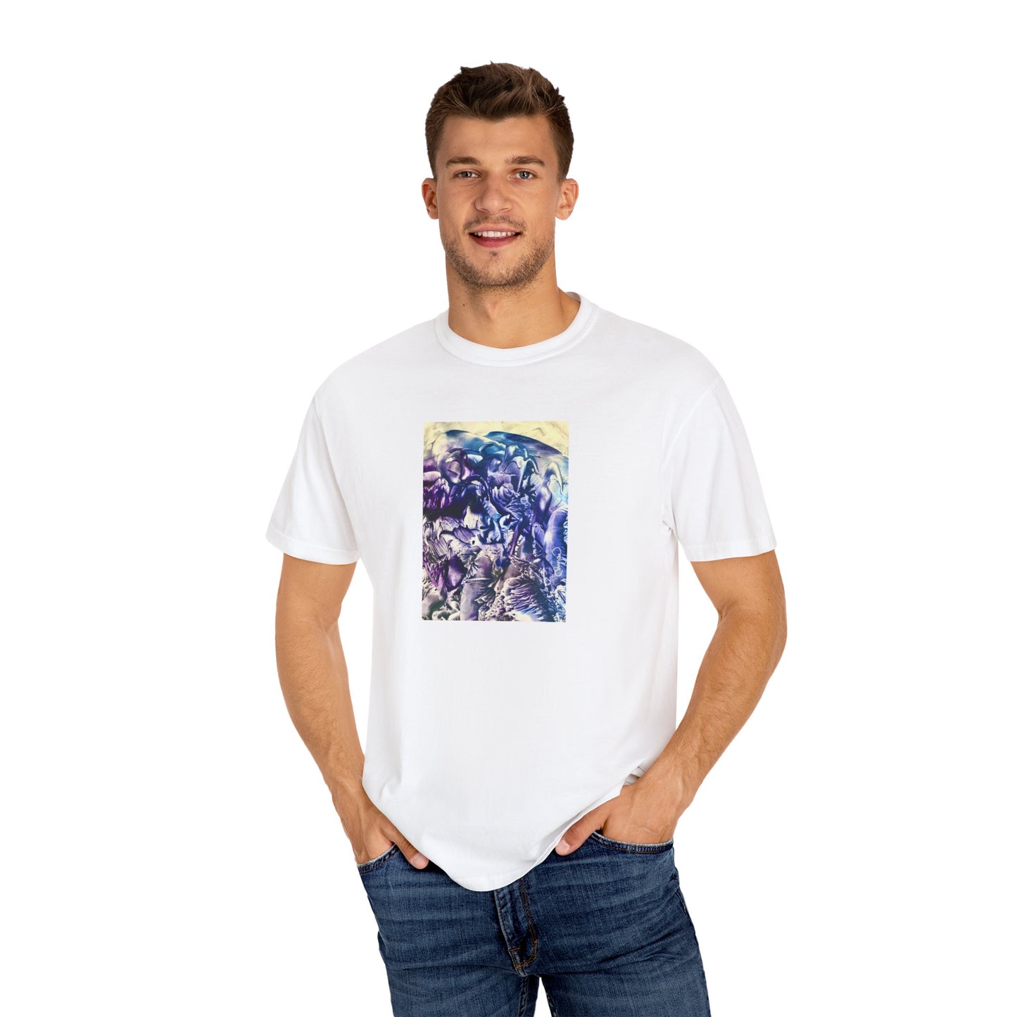 Unisex Garment-Dyed T-shirt, Flood, Art Design by Sincthus
