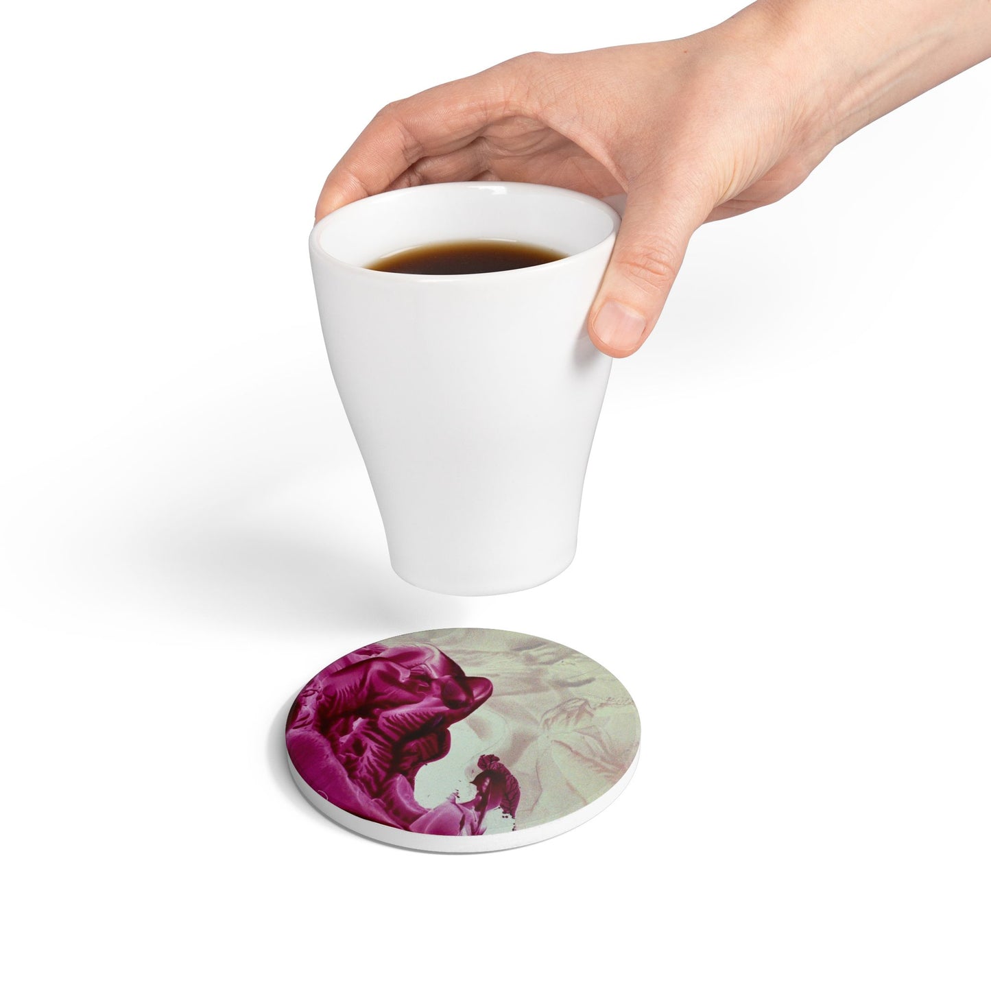 Ceramic Coaster, Mother, Art Design by Sincthus