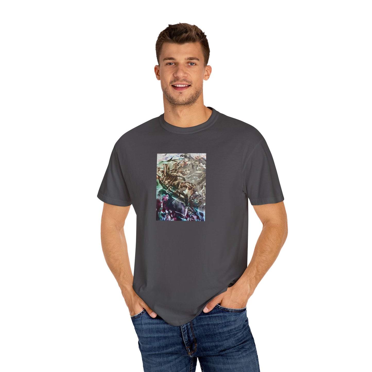Unisex Garment-Dyed T-shirt, Adventure, Art Design by Sincthus