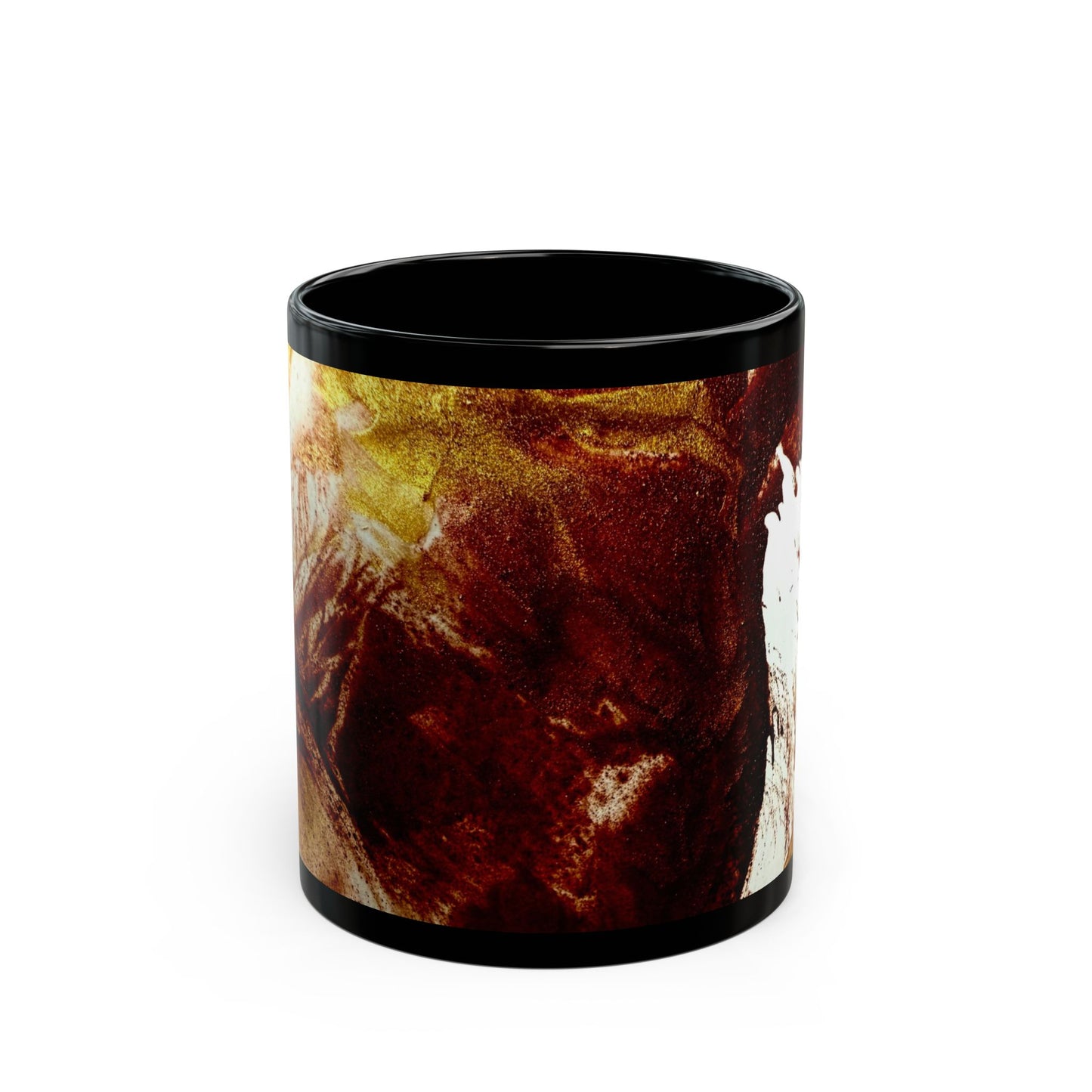 Black Ceramic Mug, Autumn, Art Design by Sincthus