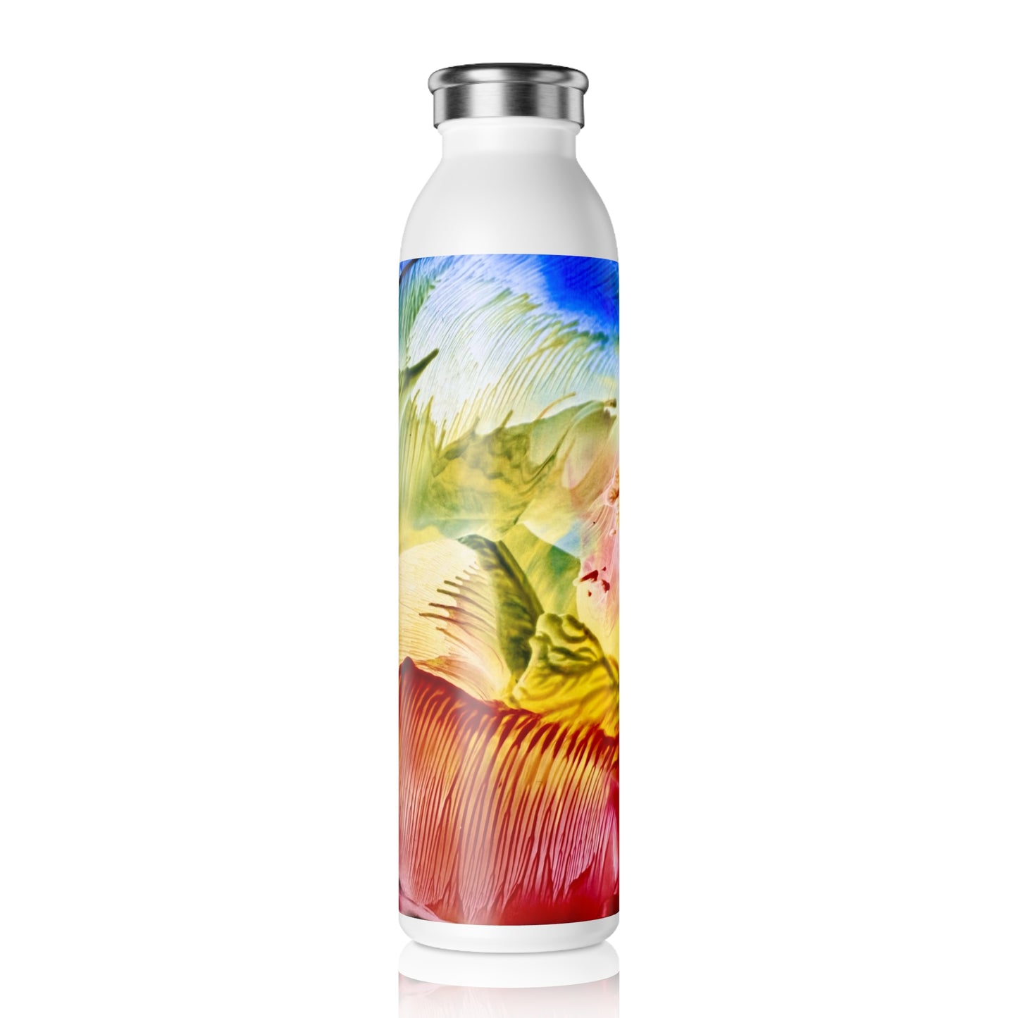 Stylish Slim Water Bottle, Earth, Art Design by Sincthus