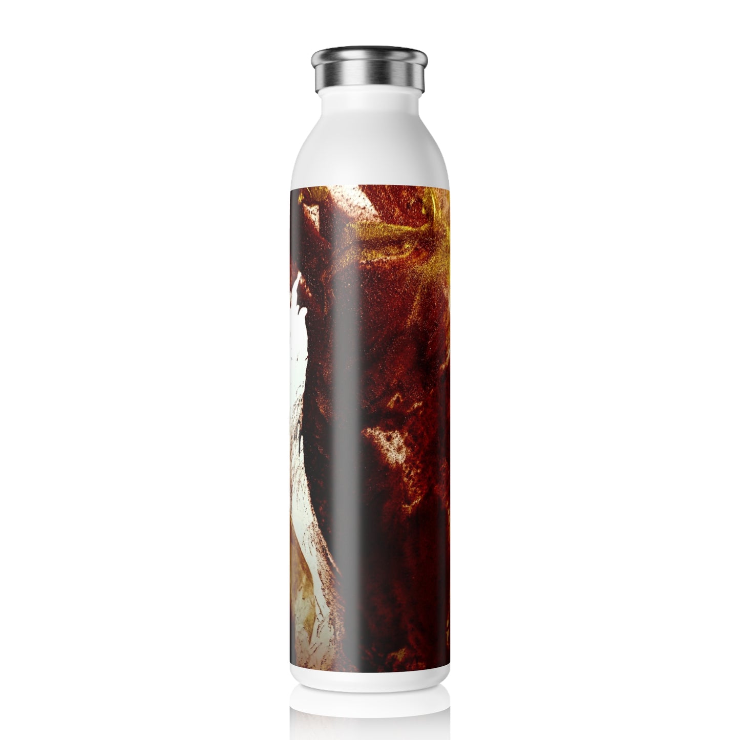 Stylish Slim Water Bottle, Autumn, Art Design by Sincthus