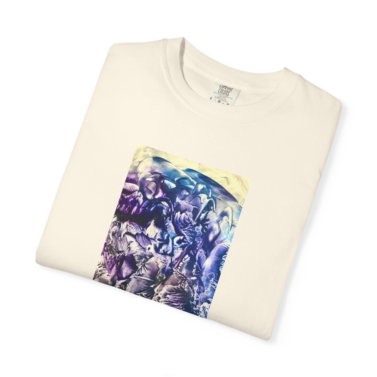 Unisex Garment-Dyed T-shirt, Flood, Art Design by Sincthus