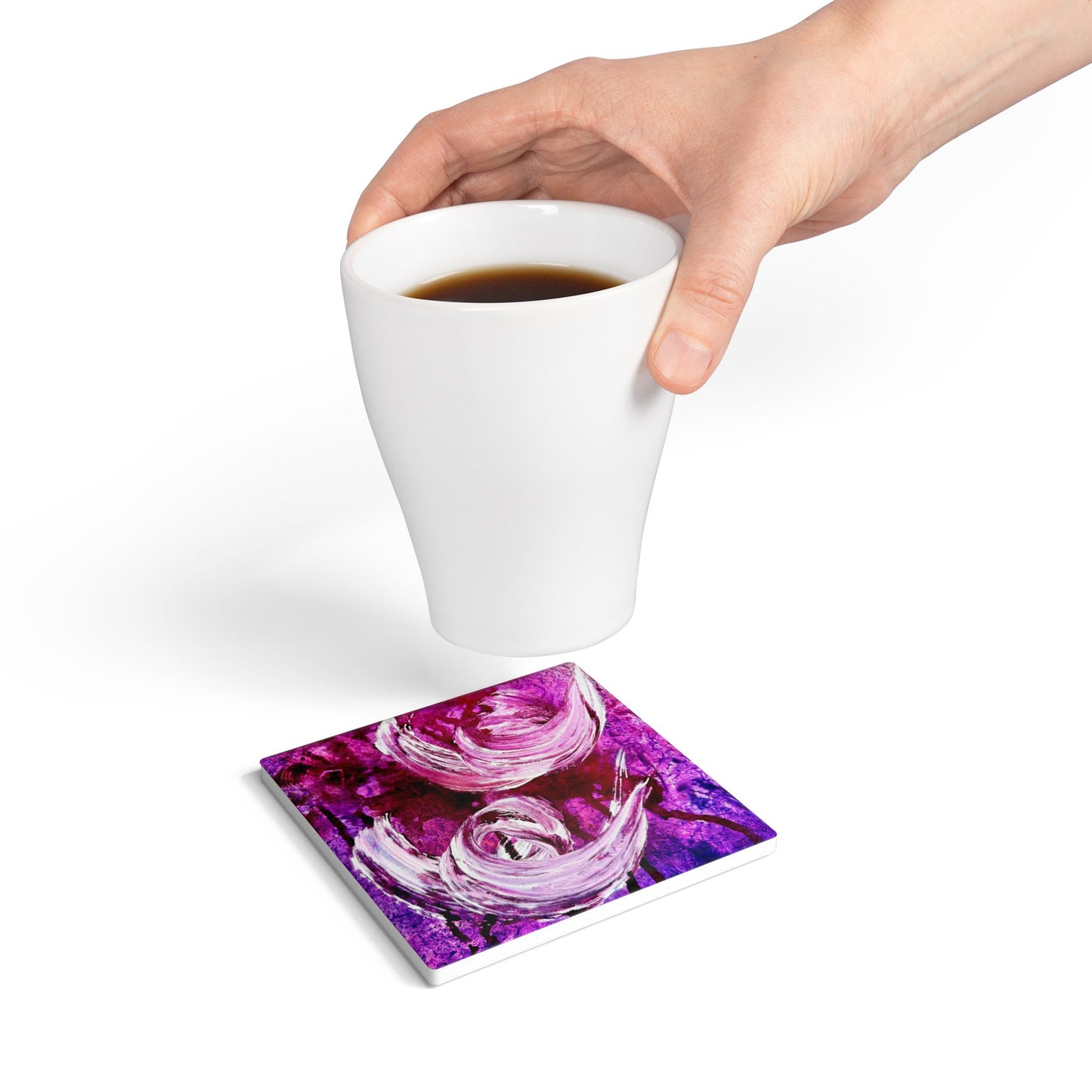 Ceramic Coaster, Love Path, Art Design by Sincthus