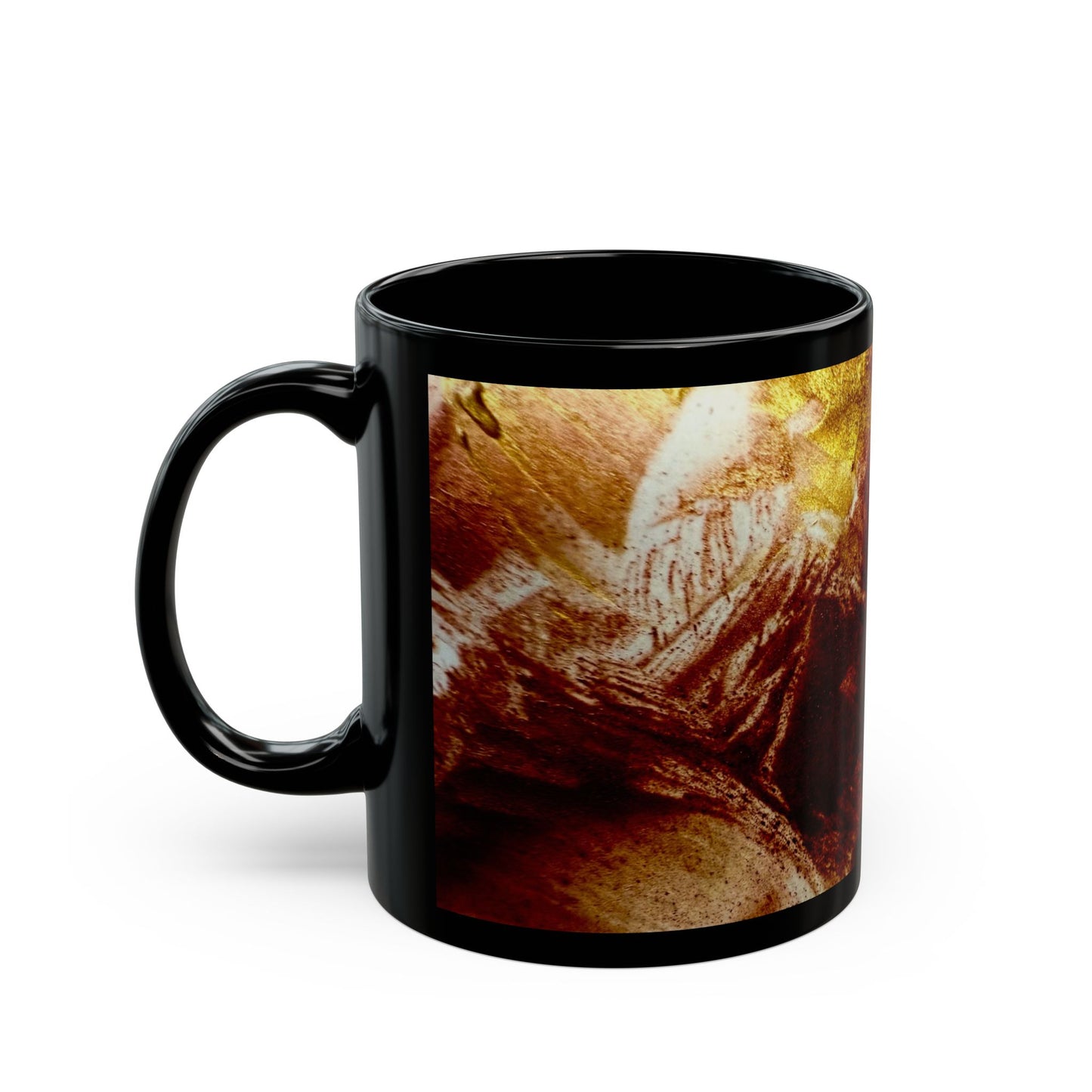 Black Ceramic Mug, Autumn, Art Design by Sincthus