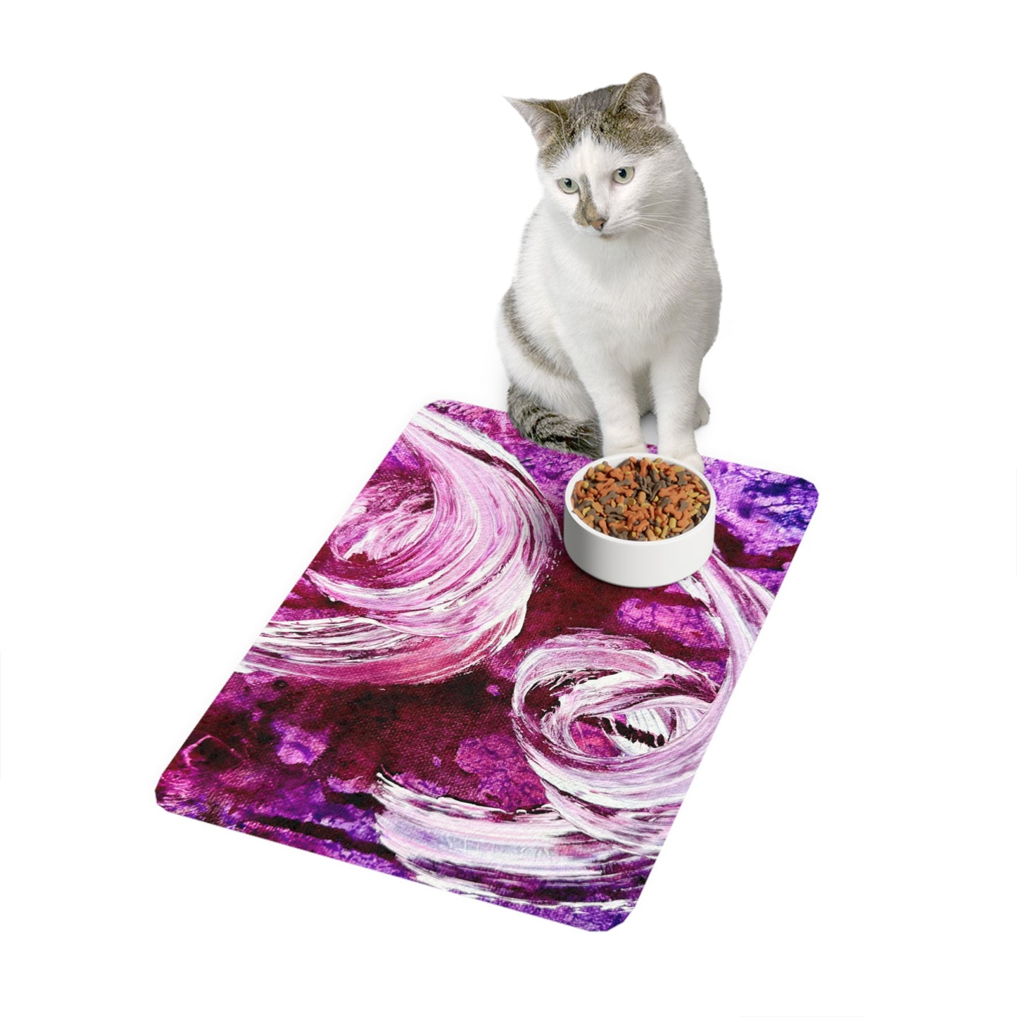 Elegant Pet Food Mat, Love Path, Art Design by Sincthus