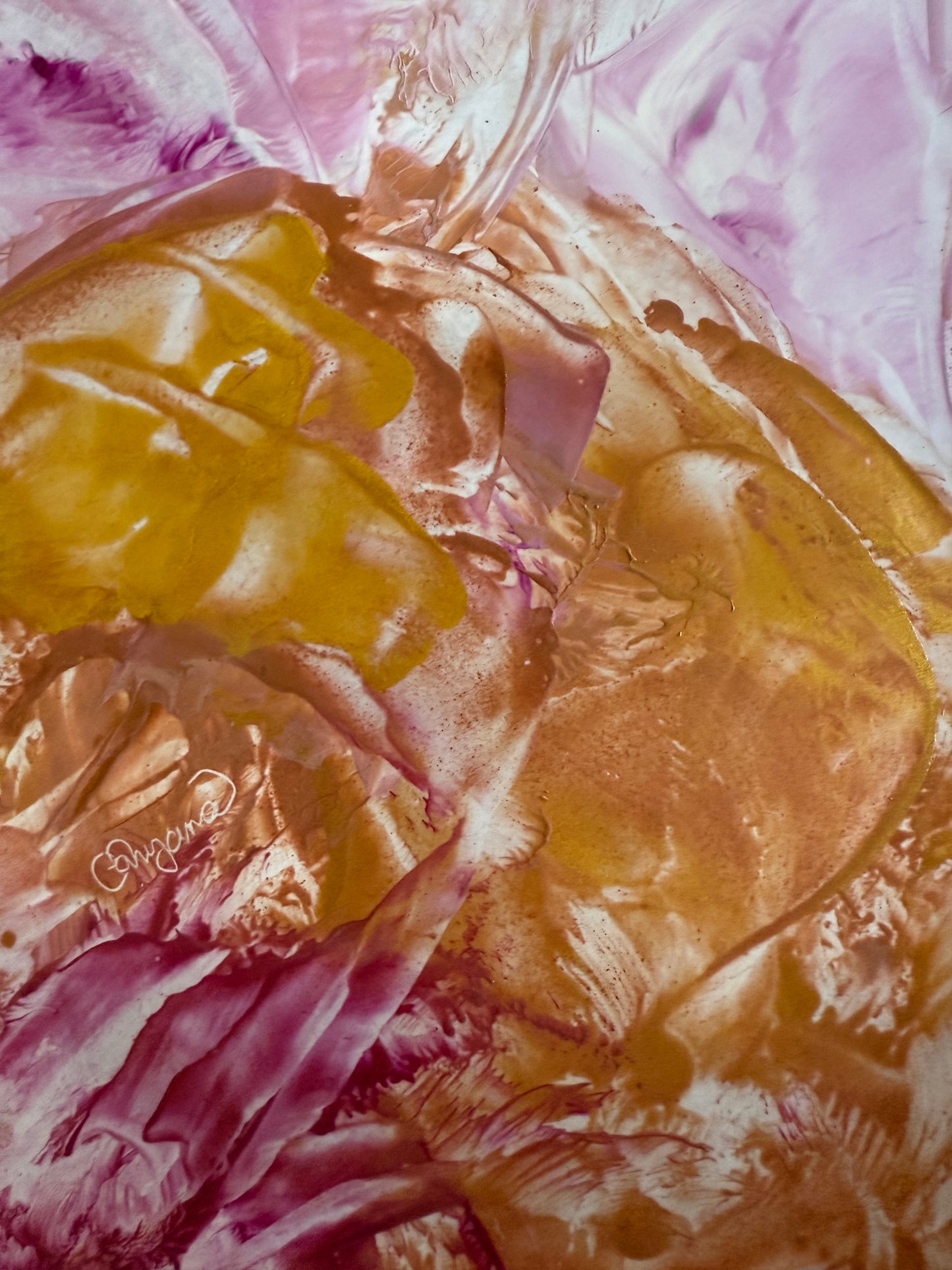 Heart of the Leaf, 2025, Original Encaustic Painting
