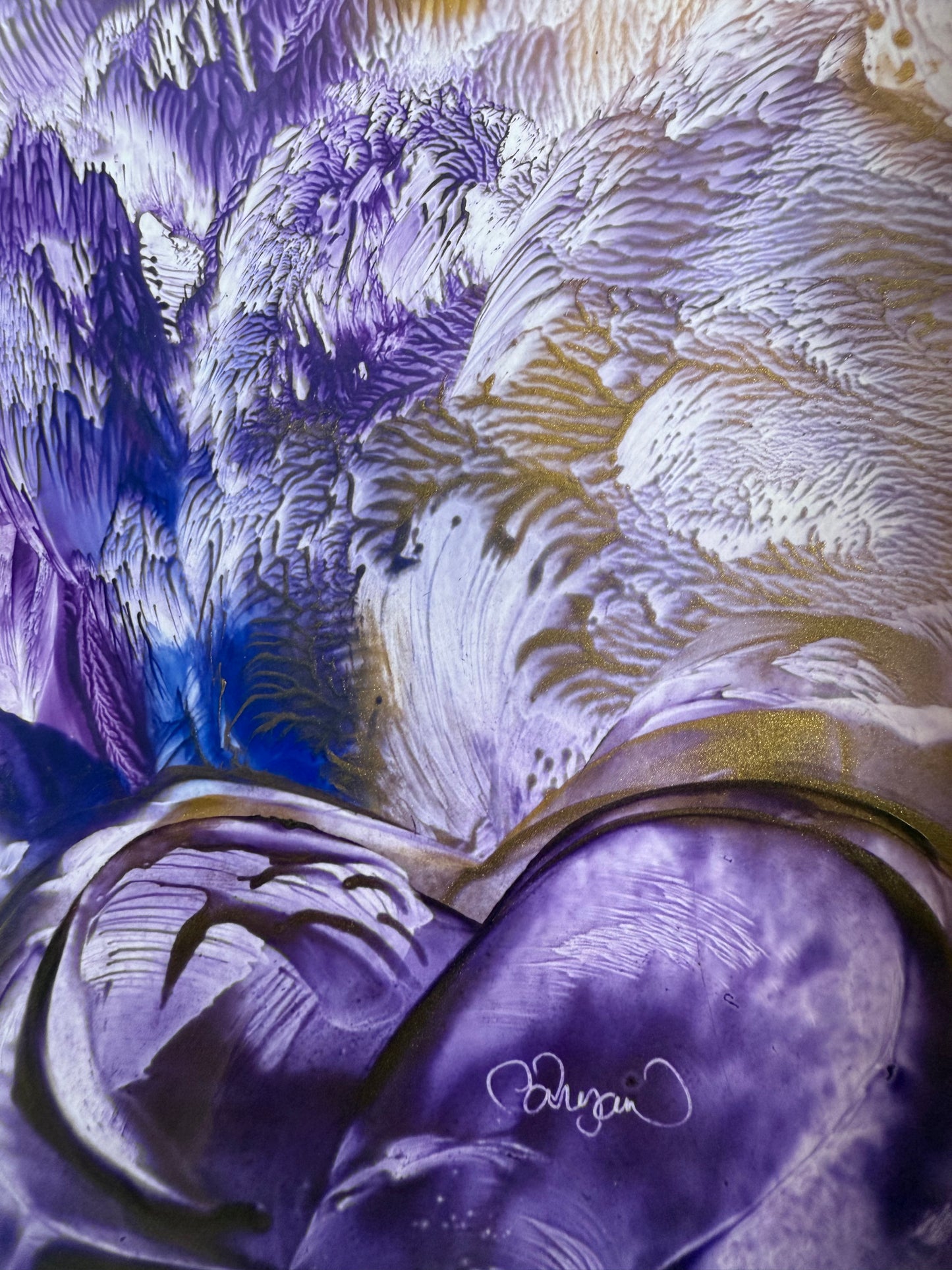 Waves of Love, 2025, Original Encaustic Painting