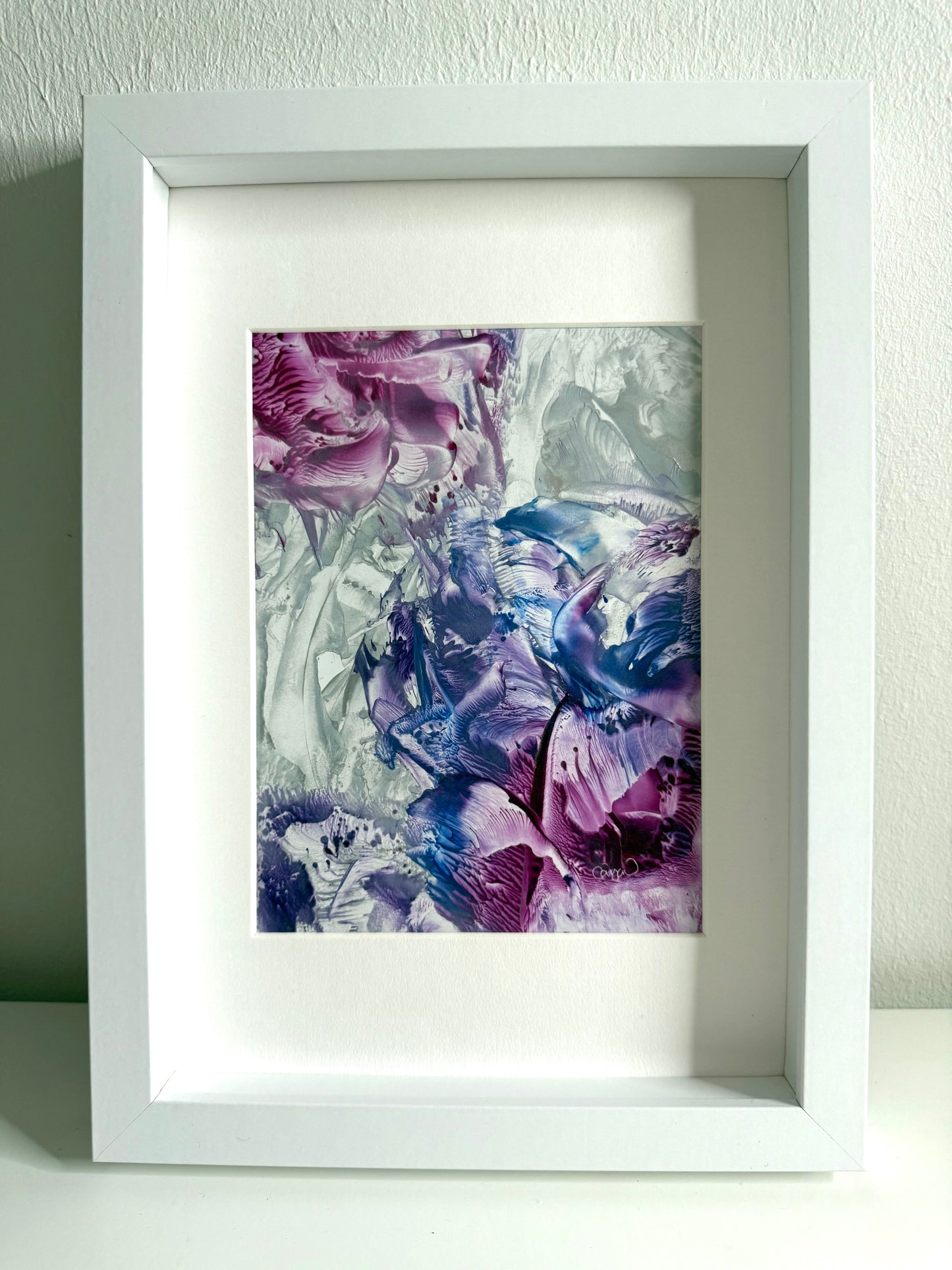 Where Silver Blooms, 2025, Original Encaustic Painting