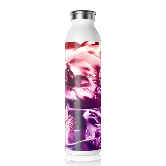 Stylish Slim Water Bottle, Storm of Rose, Art Design by Sincthus