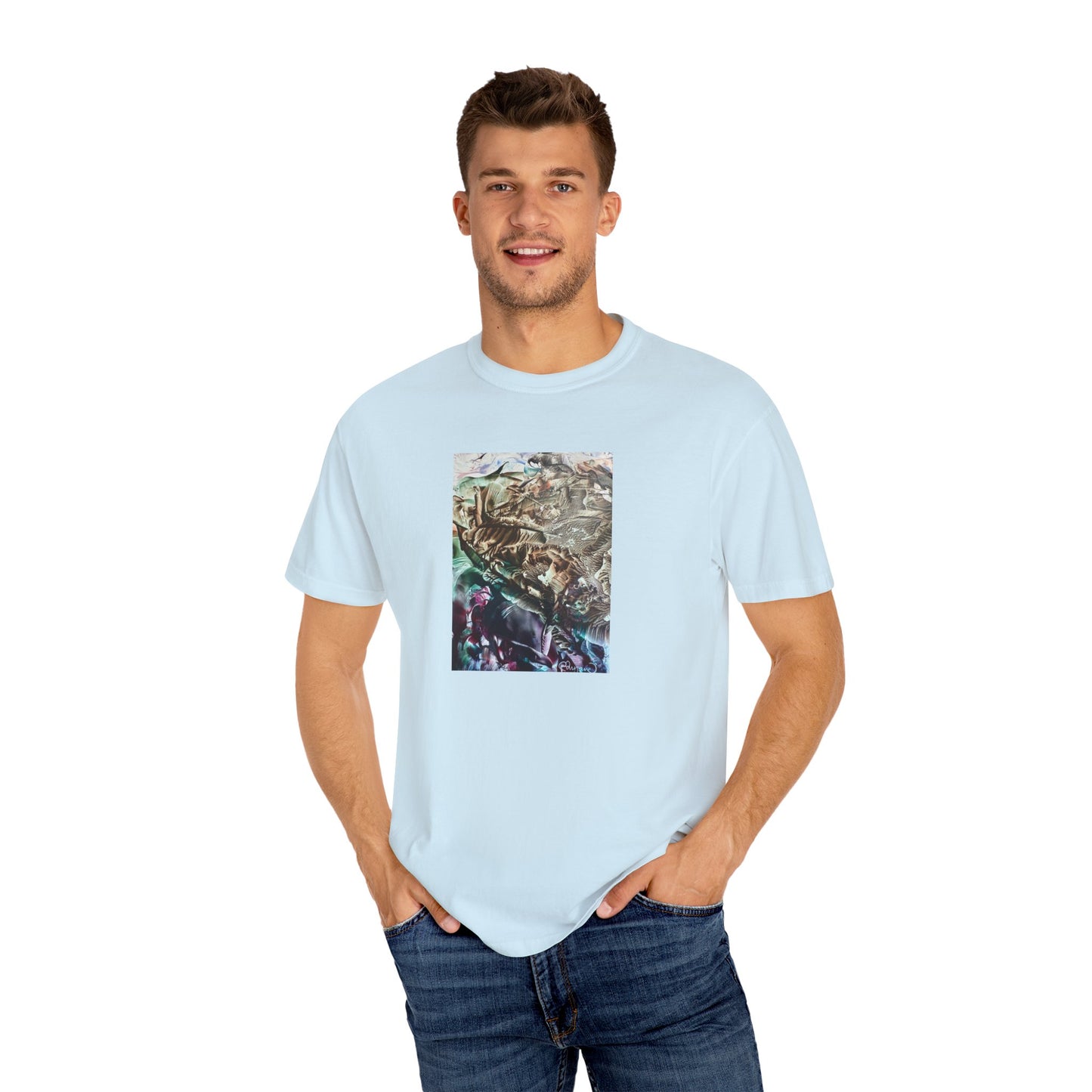 Unisex Garment-Dyed T-shirt, Adventure, Art Design by Sincthus